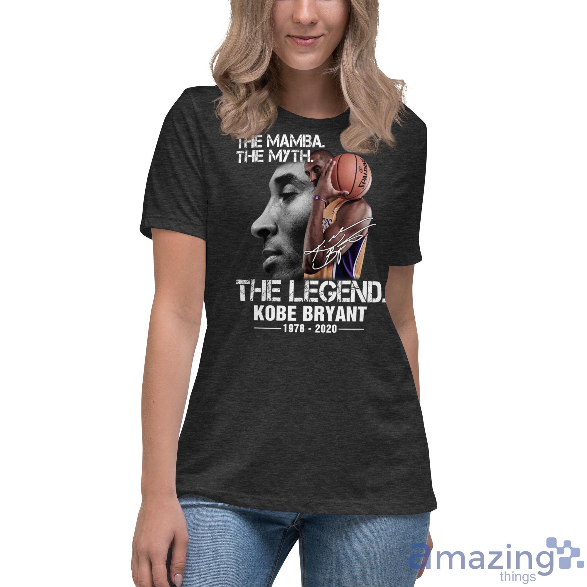 The Legend Kobe Bryant The Mamba The Myth 1978 2020 Shirt image The Legend Kobe Bryant The Mamba The Myth 1978 2020 Shirt - Womens Relaxed Short Sleeve Jersey Tee