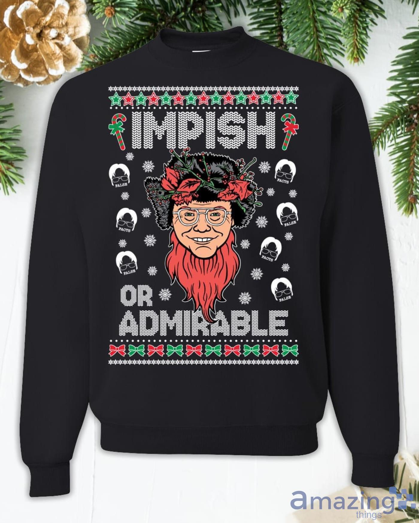 The Office Belsnickel Impish or Admirable Christmas Sweatshirt Product Photo 1