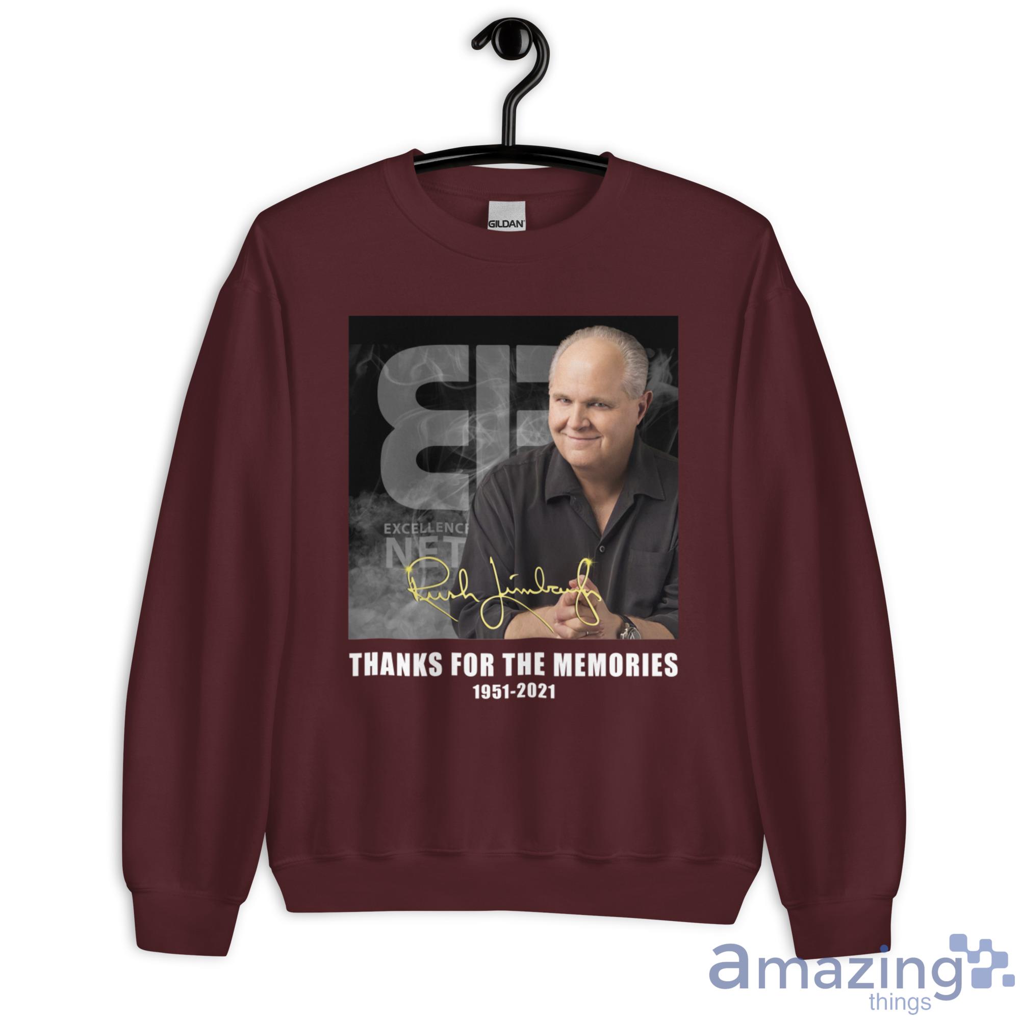 The Rush Limbaugh Show, Thanks For The Memories 1951 2021 Shirt image The Rush Limbaugh Show, Thanks For The Memories 1951 2021 Shirt - Unisex Heavy Blend Crewneck Sweatshirt-1