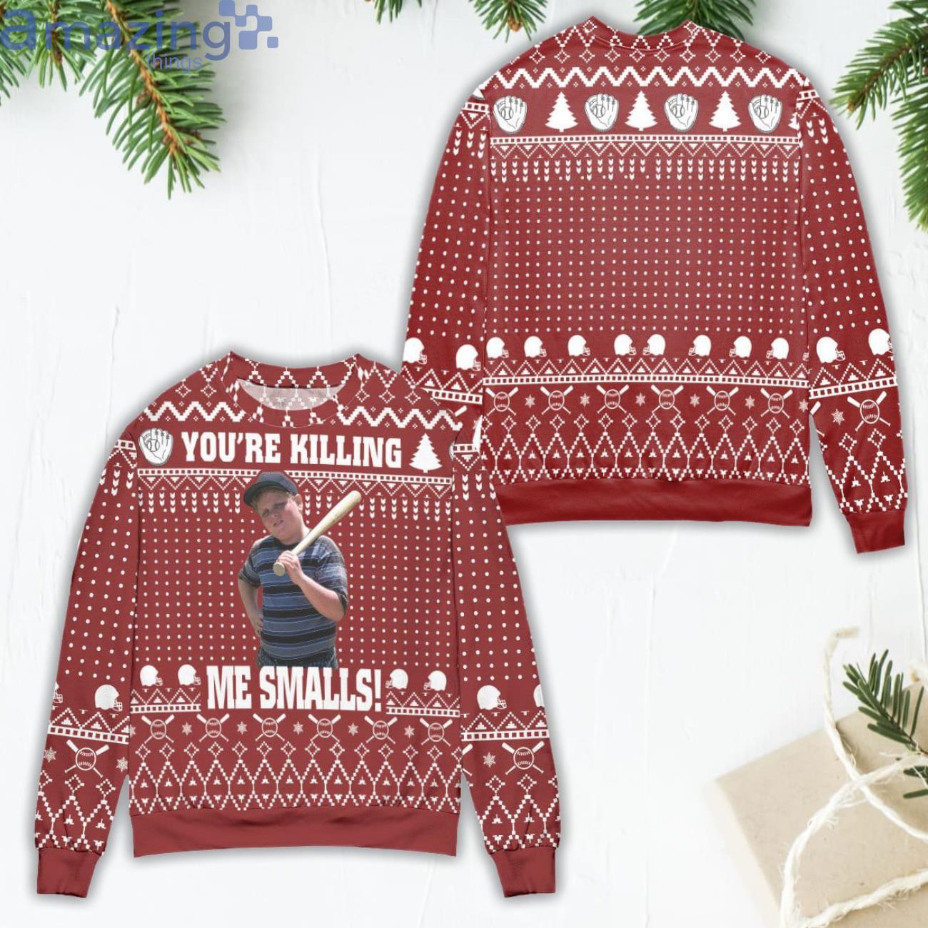 The Sandlot You're Killing Me Smalls Ugly Christmas Sweater image The Sandlot You're Killing Me Smalls Ugly Christmas Sweater Product Photo 1