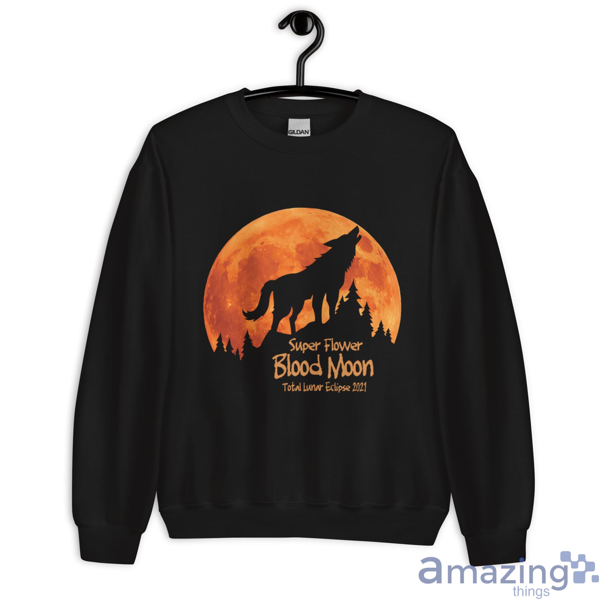 The Wolf Super Flower Blood Moon Shirt image The Wolf Super Flower Blood Moon Shirt - Unisex Heavy Blend Crewneck Sweatshirt