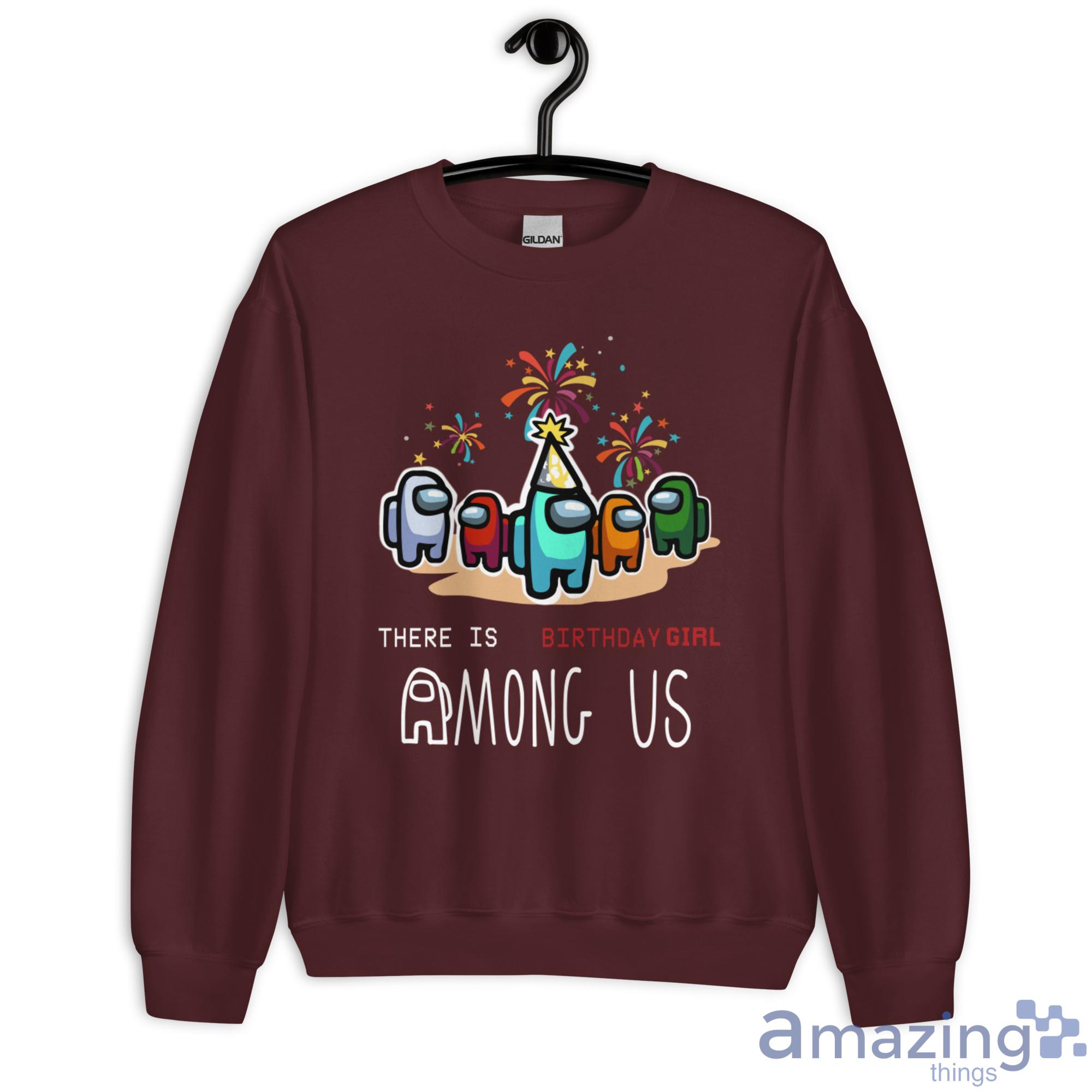 There Is 1 Custom Number Birthday Boy Girl Among Us Shirt image There Is 1 Custom Number Birthday Boy Girl Among Us Shirt - Unisex Heavy Blend Crewneck Sweatshirt-1