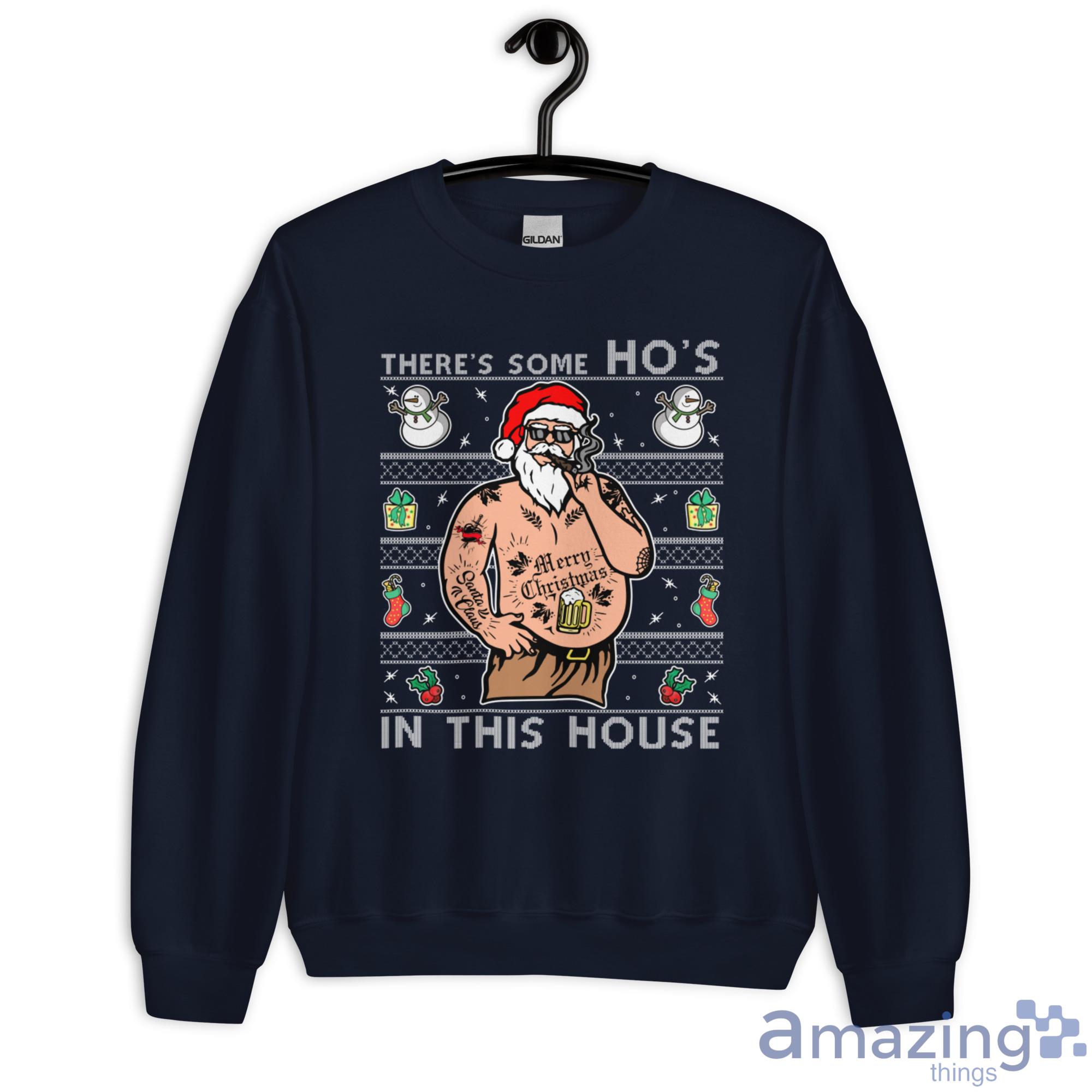 There's some Ho's Fat Santa Christmas Sweatshirt image There's some Ho's Fat Santa Christmas Sweatshirt - G180 Unisex Heavy Blend Crewneck Sweatshirt-1