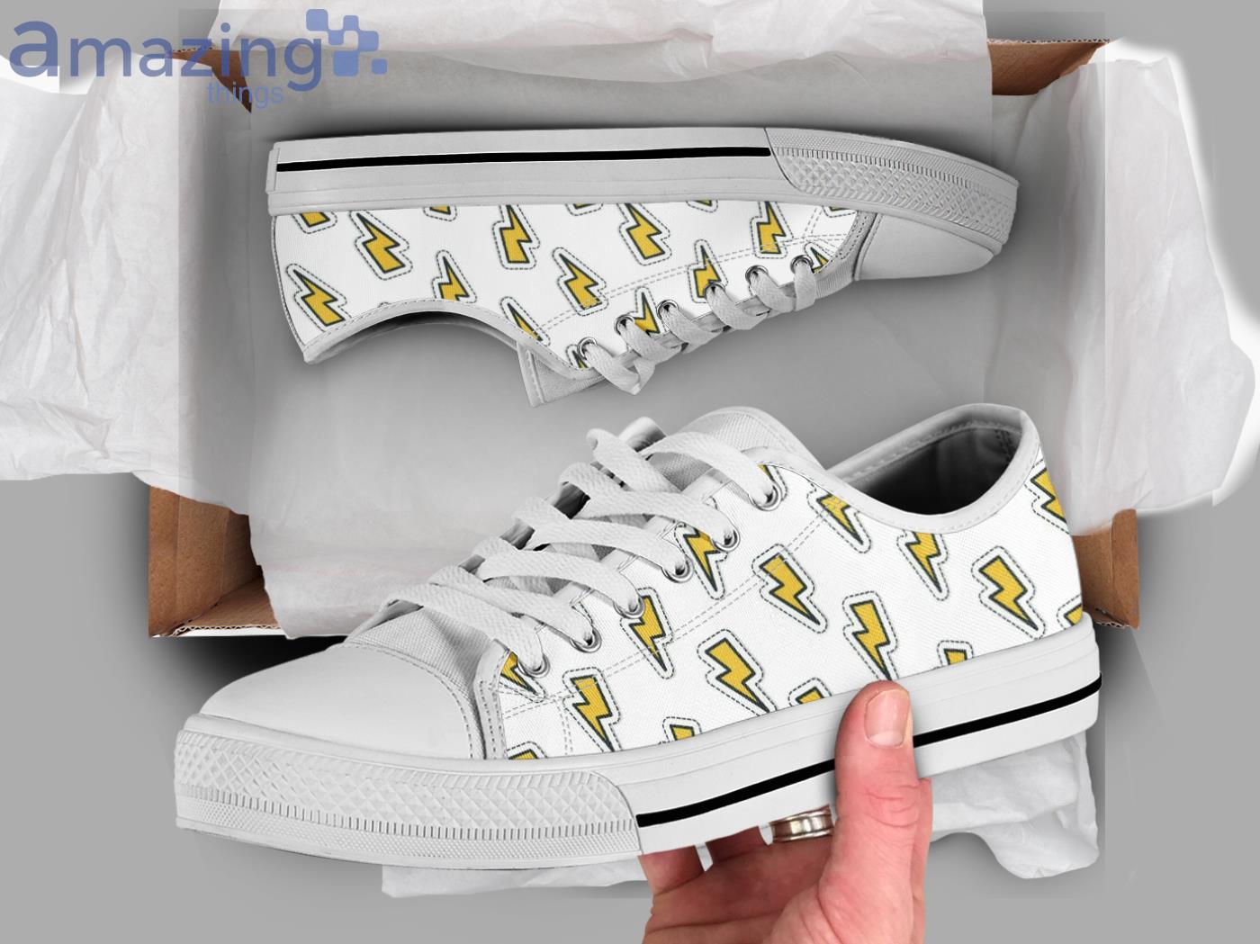 Thunder Flash Emoji Pattern Low Top Shoes Product Photo 1