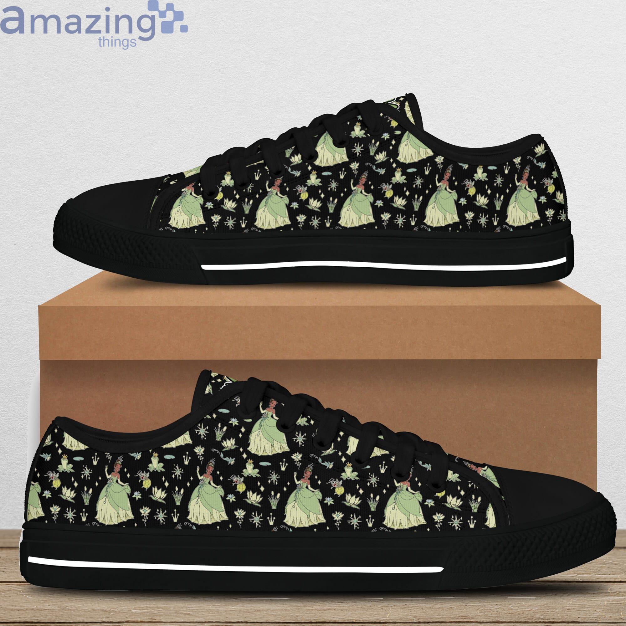 Tiana Princess The Frog Patterns Disney Cartoon Sneakers Low Top Canvas ...