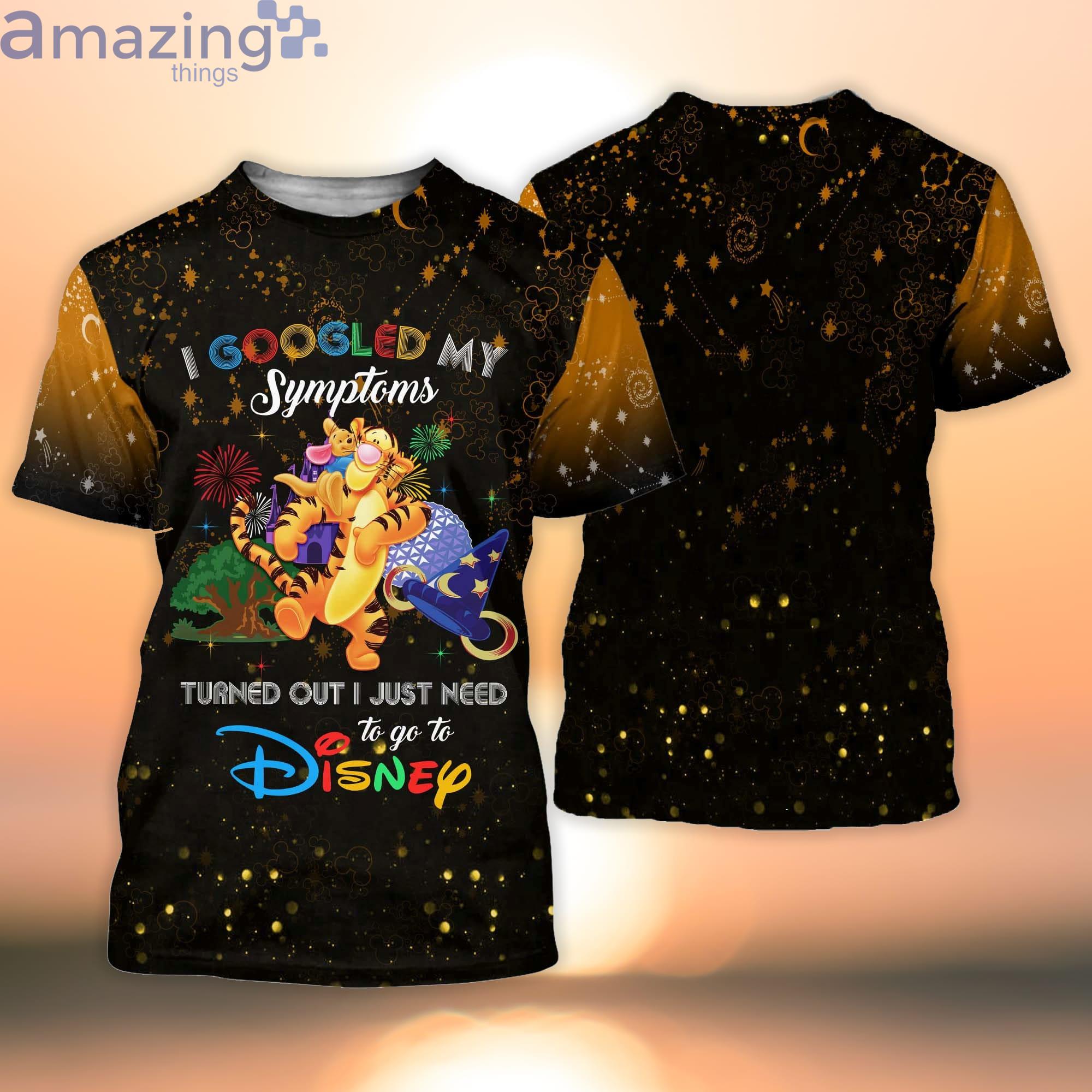 Tigger Quotes Orange Black Patterns Disney Cartoon Cartoon 3D T-Shirt Product Photo 1