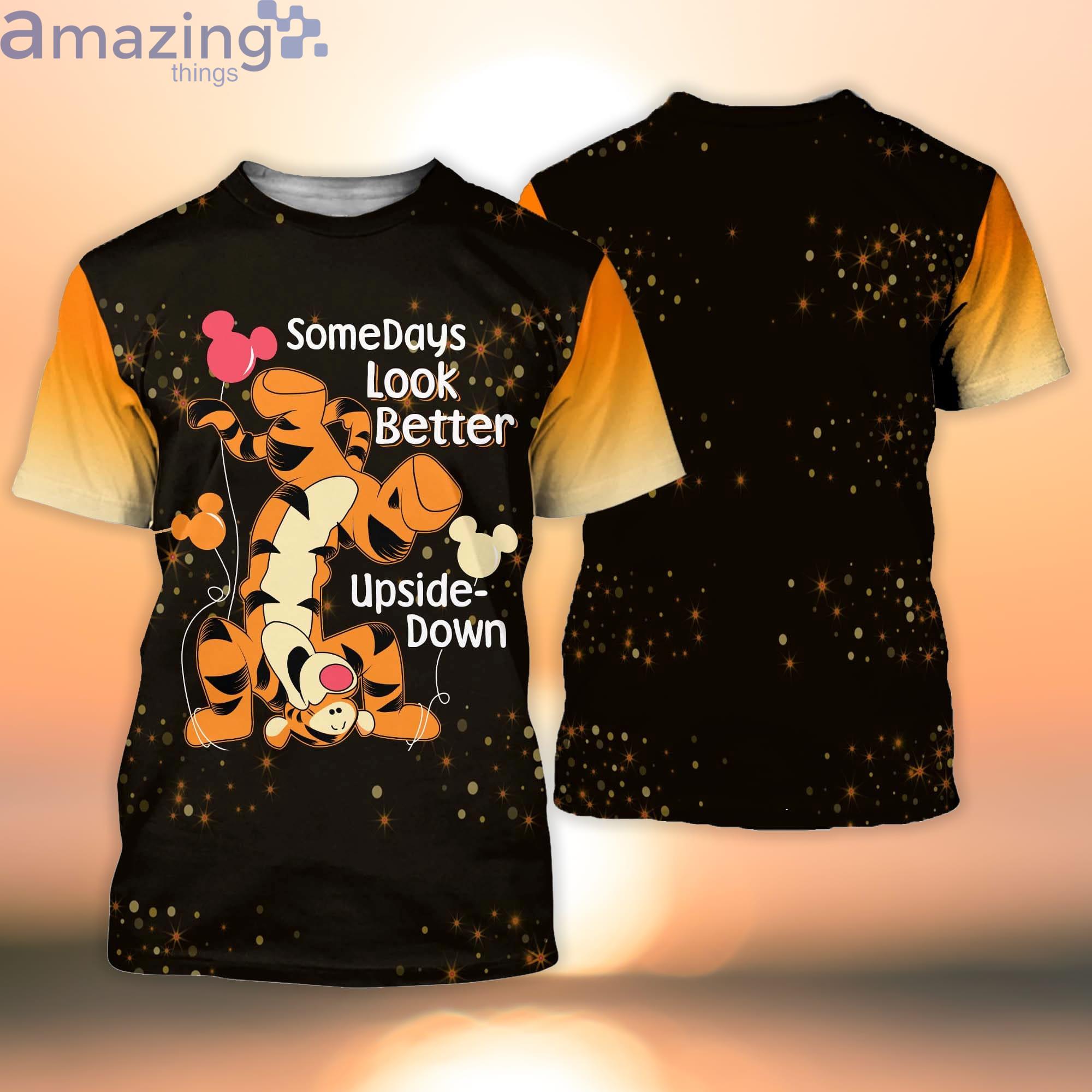Tigger Winnie Pooh Quotes Orange Patterns Disney Cartoon Cartoon 3D T-Shirt Product Photo 1