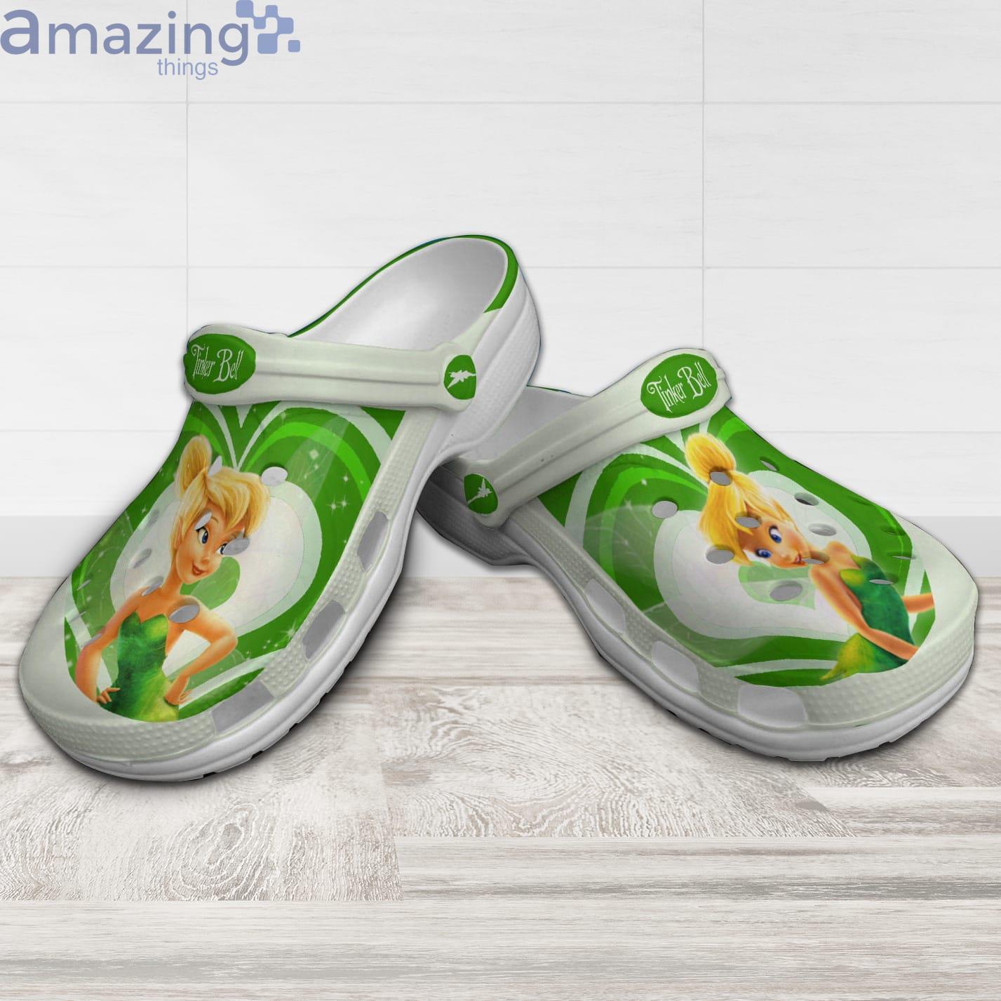 Tinker Bell Heart Green White Disney Cartoon Clog For Men And Women Product Photo 1