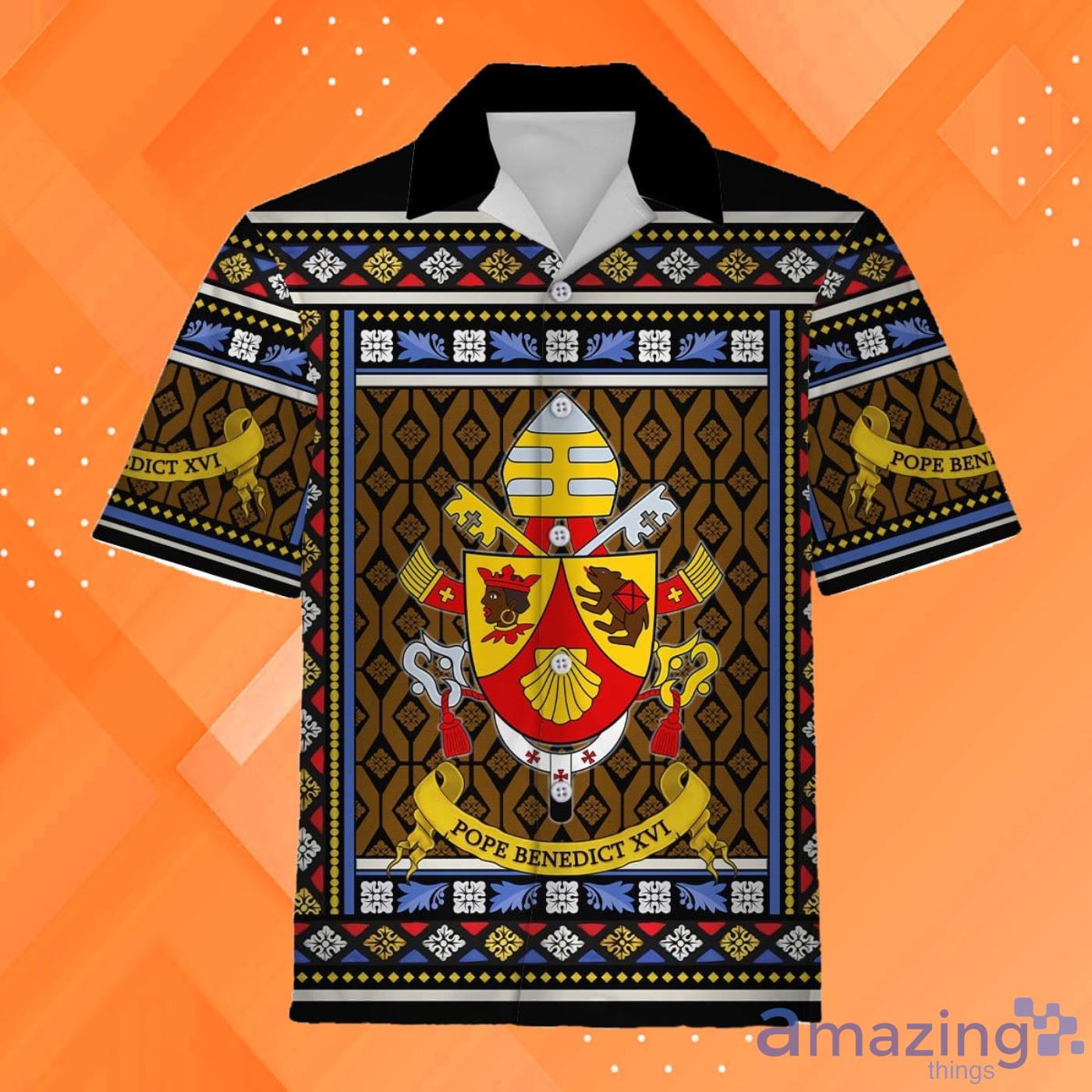 Tops Pope Benedict XVI Coat Of Arms Hawaiian Shirt Product Photo 1