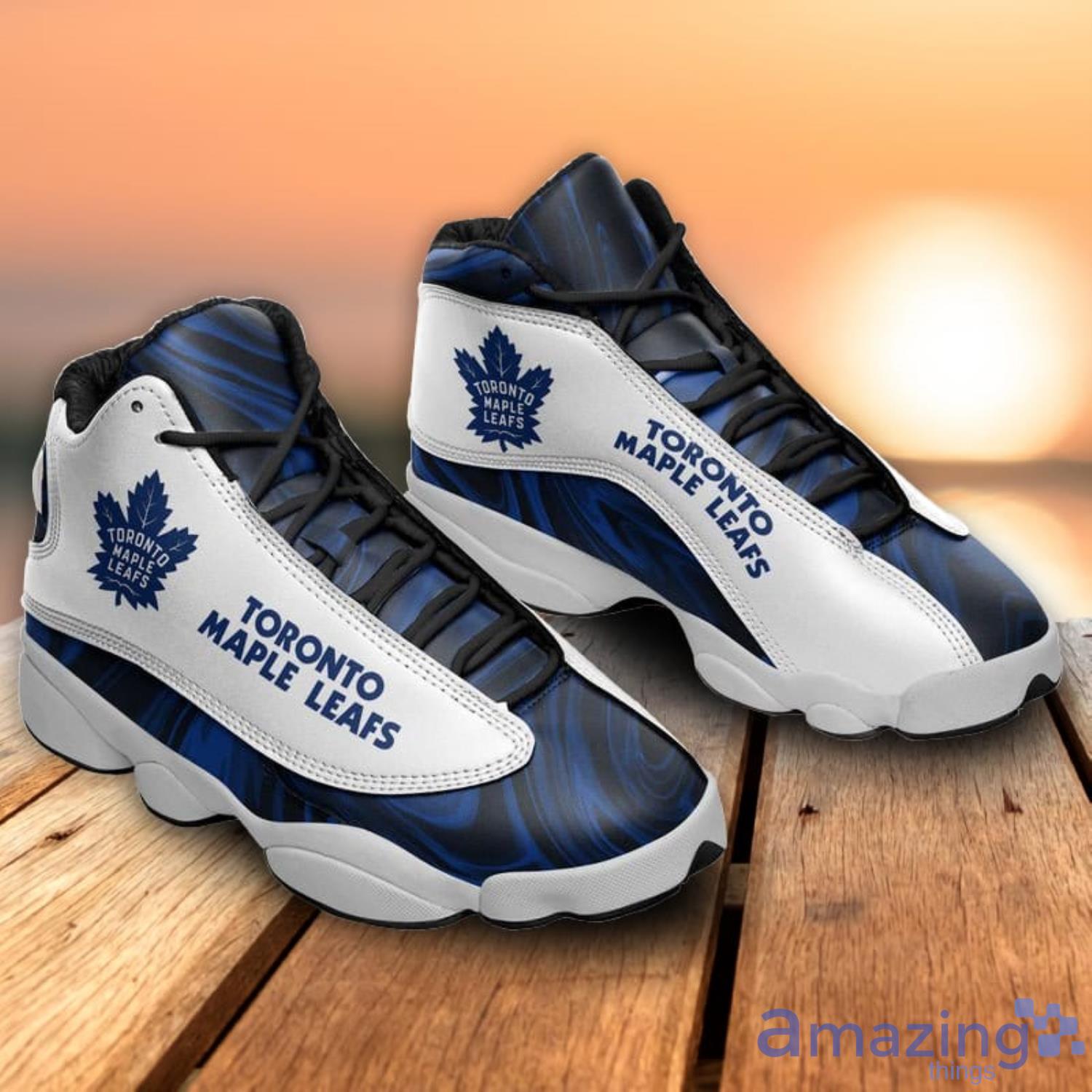 Toronto Maple Leafs Marble Pattern Air Jordan 13 Shoes For Fans Product Photo 1