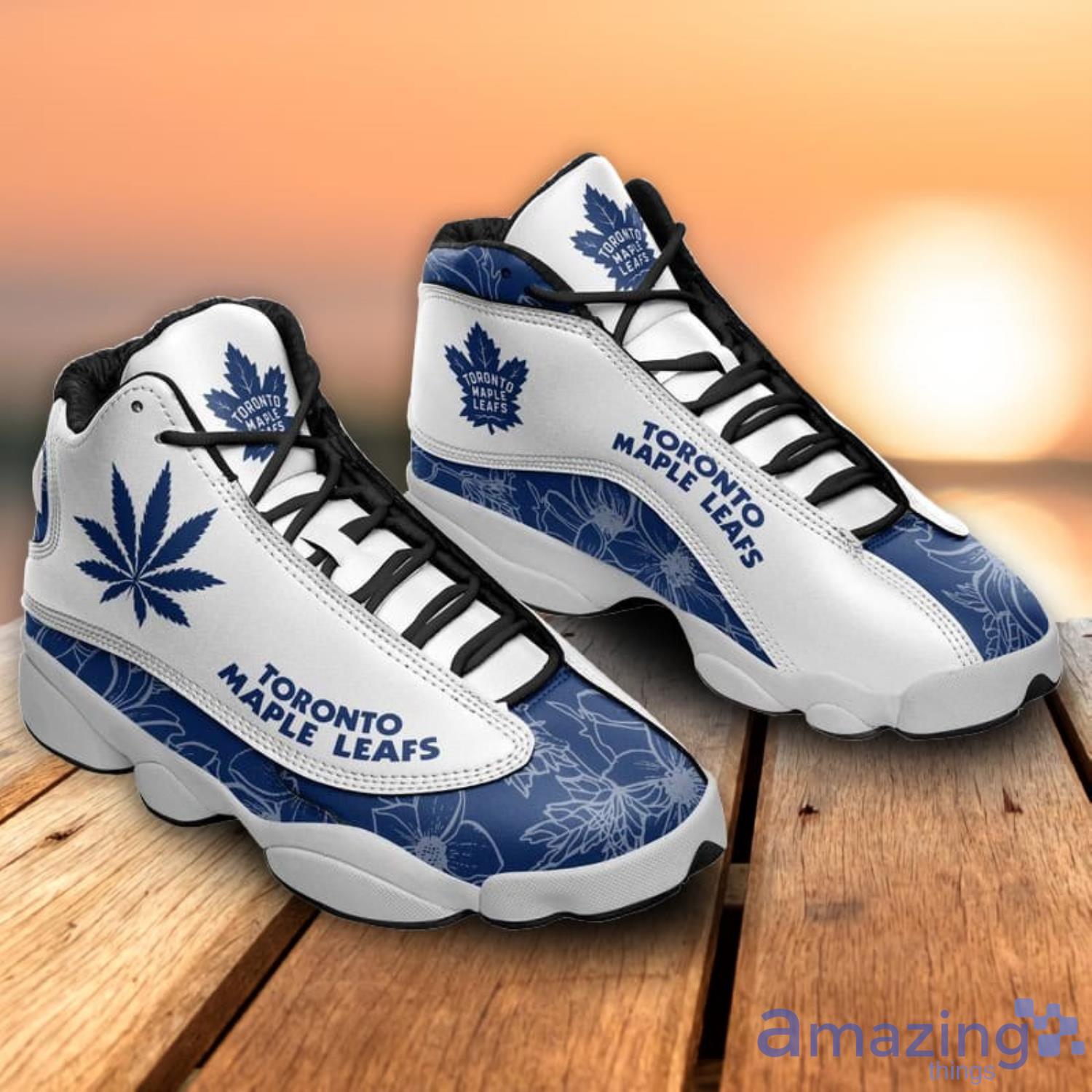 Toronto Maple Leafs Weed Air Jordan 13 Shoes For Fans Product Photo 1