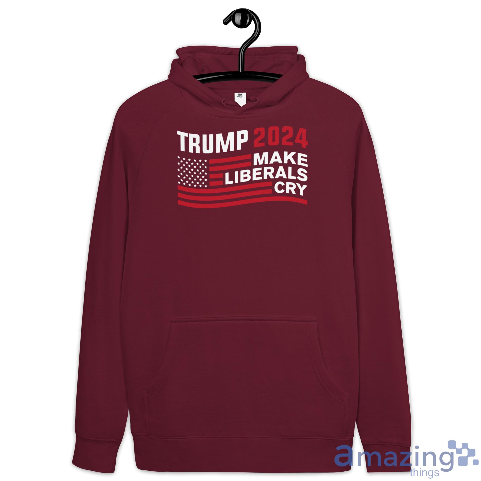 Trump 2024 Make Liberals Cry American Flag Christmas Shirt image Trump 2024 Make Liberals Cry American Flag Christmas Shirt - Hoodie-1