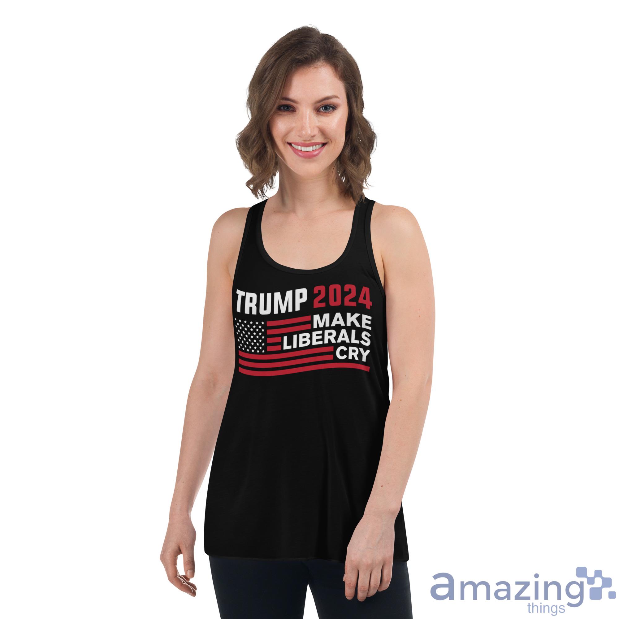 Trump 2024 Make Liberals Cry American Flag Christmas Shirt image Trump 2024 Make Liberals Cry American Flag Christmas Shirt