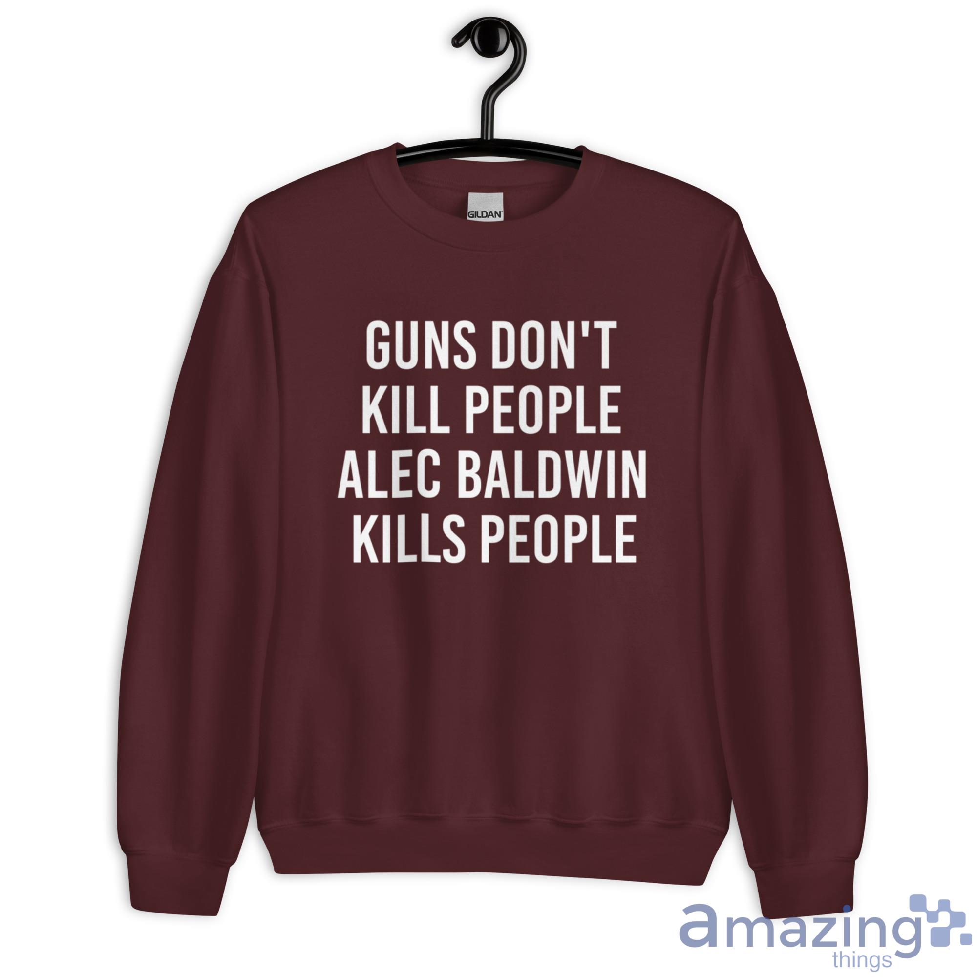 Trump Jr Alec Baldwin Guns Dont Kill People Shirt image Trump Jr Alec Baldwin Guns Dont Kill People Shirt - Unisex Heavy Blend Crewneck Sweatshirt-1