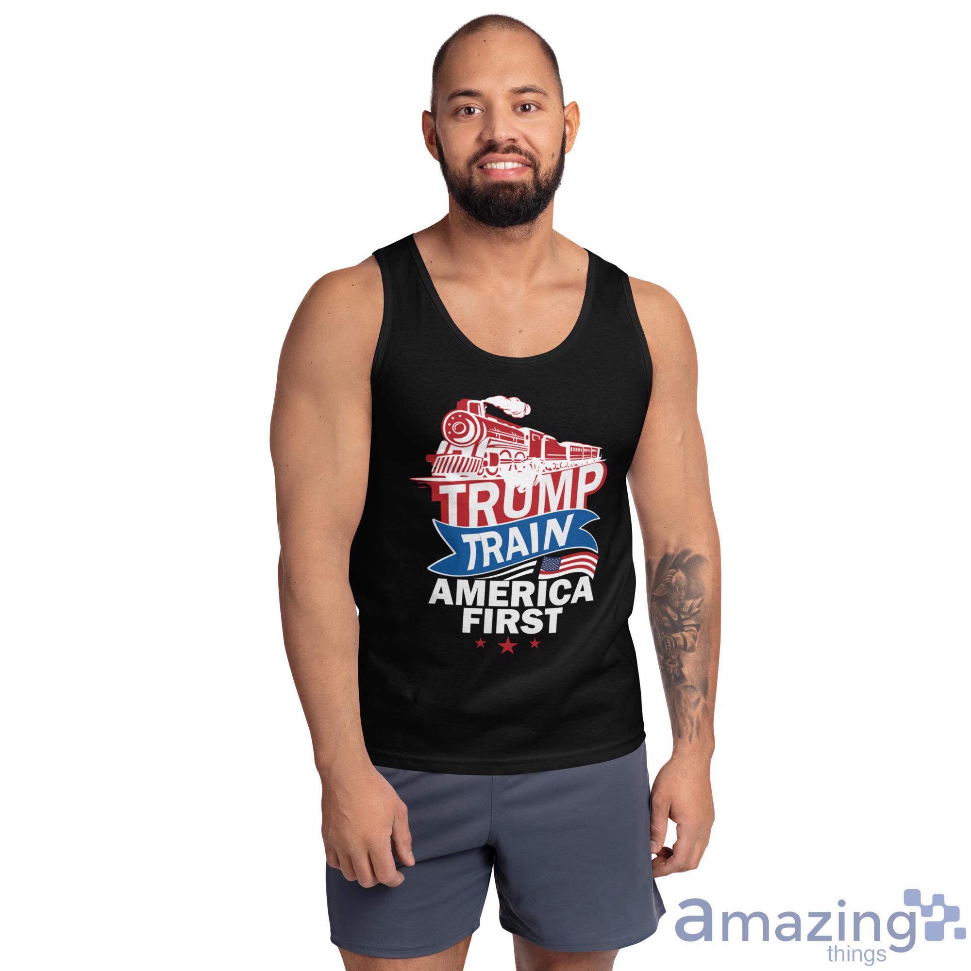 Trump Train America First Shirt image Trump Train America First Shirt - Ultra Cotton Tank Top
