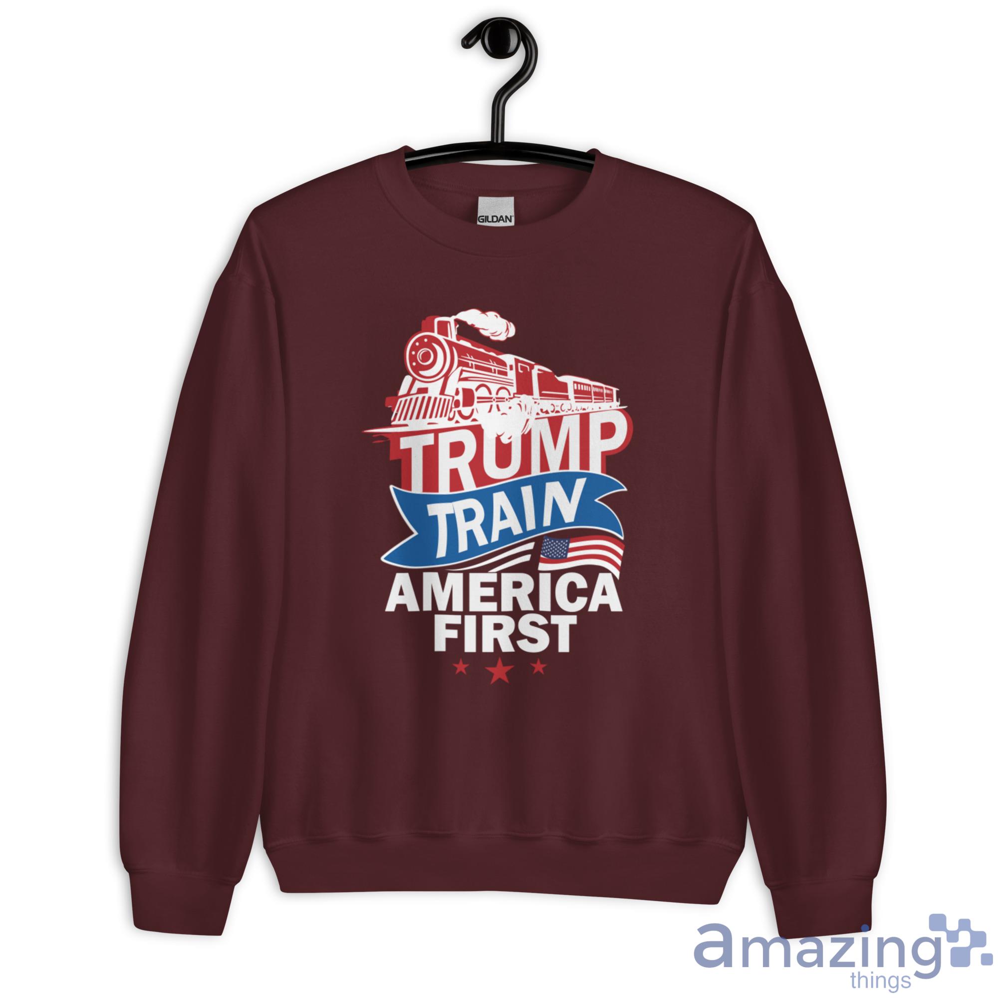 Trump Train America First Shirt image Trump Train America First Shirt - Unisex Heavy Blend Crewneck Sweatshirt-1