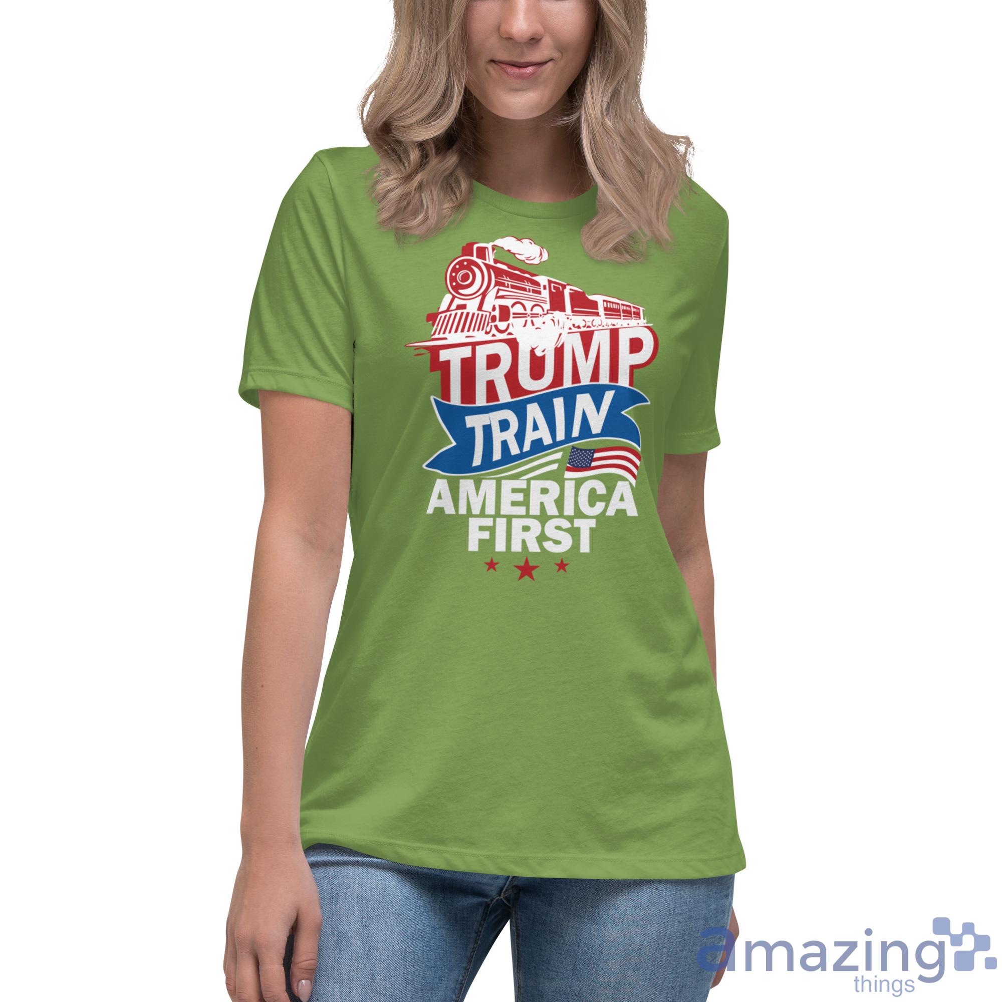 Trump Train America First Shirt image Trump Train America First Shirt - Womens Relaxed Short Sleeve Jersey Tee-1