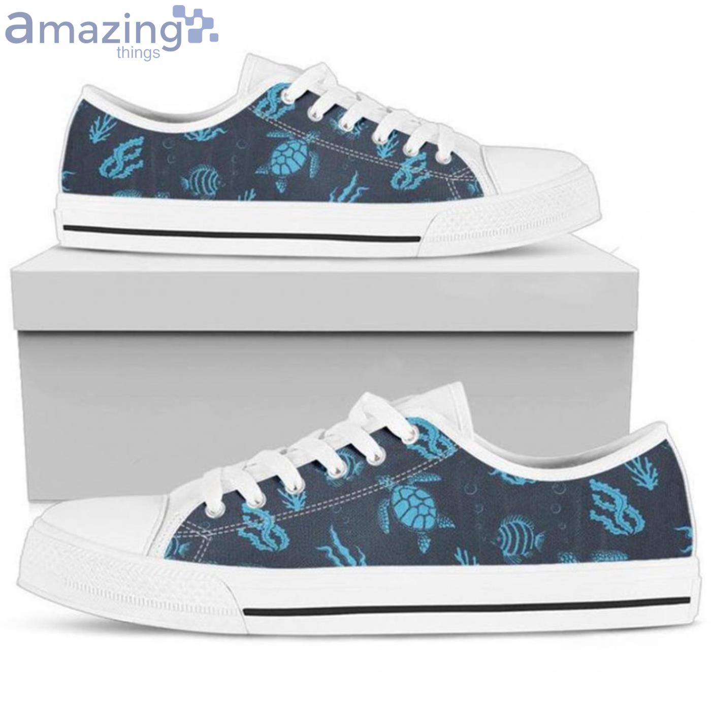 Turtle Design Pattern Low Top Shoes image Turtle Design Pattern Low Top Shoes Product Photo 2