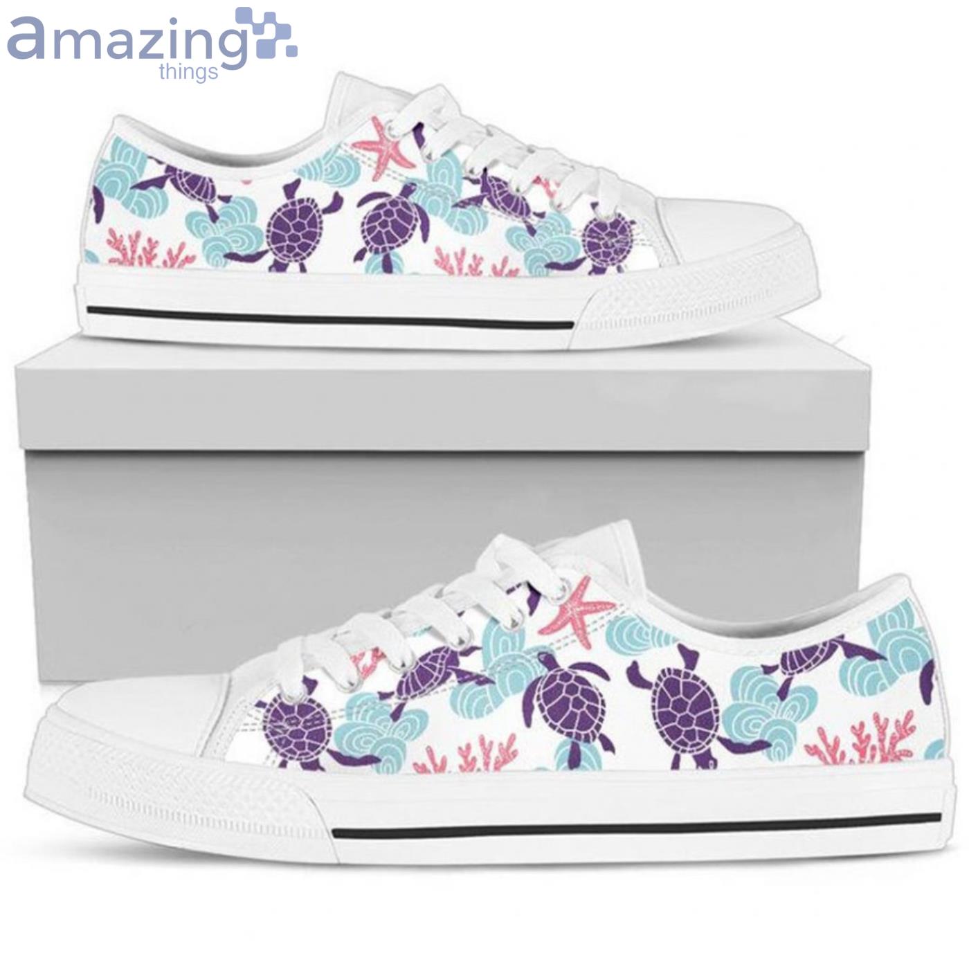Turtle Pattern Pattern Low Top Shoes image Turtle Pattern Pattern Low Top Shoes Product Photo 2