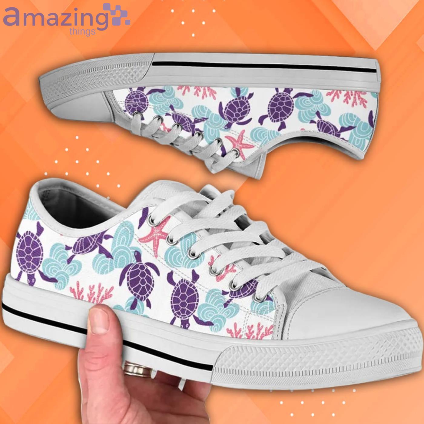 Turtle Pattern Pattern Low Top Shoes Product Photo 1 Turtle Pattern Pattern Low Top Shoes Product Photo 1