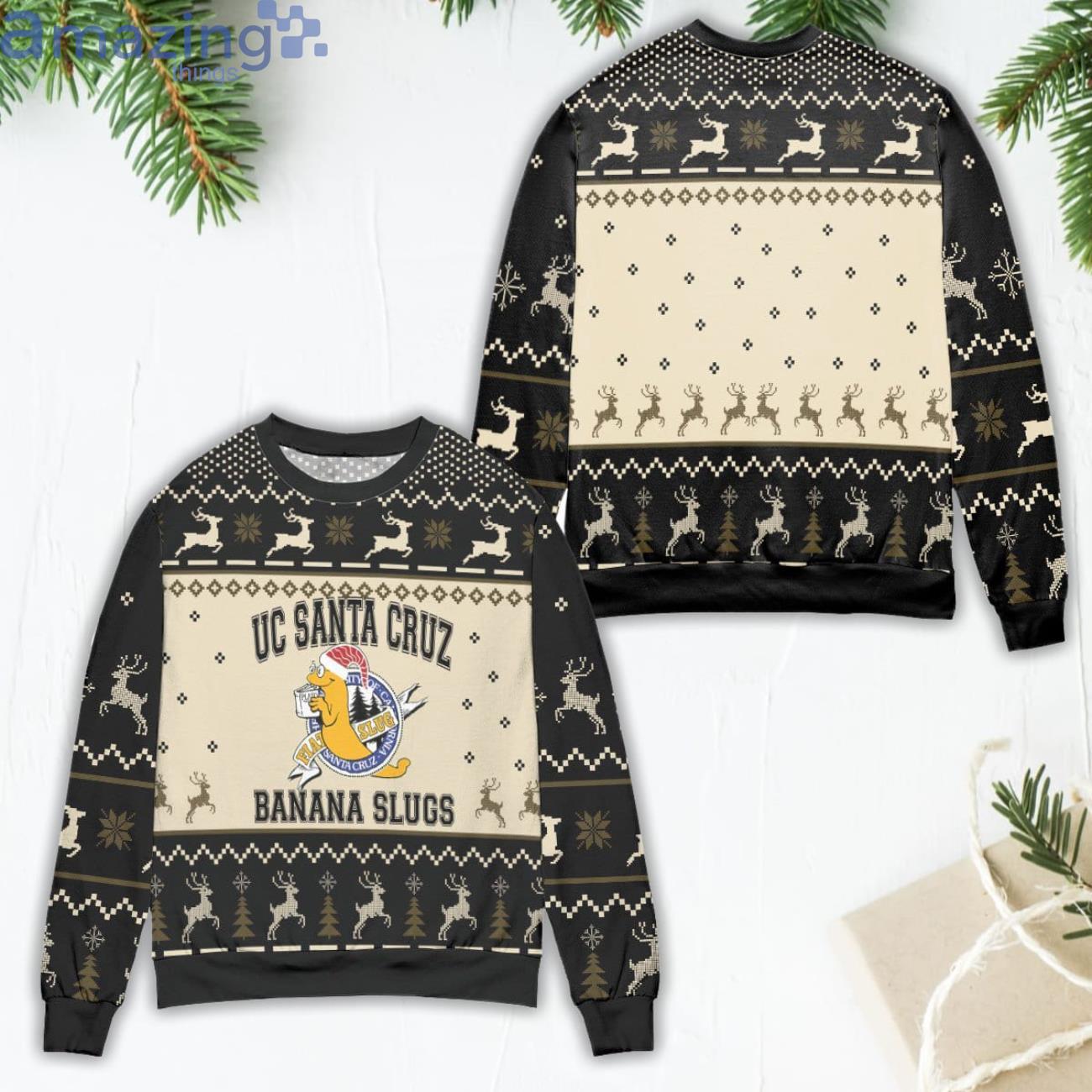 UC Santa Cruz Banana Slugs Ugly Christmas Sweater