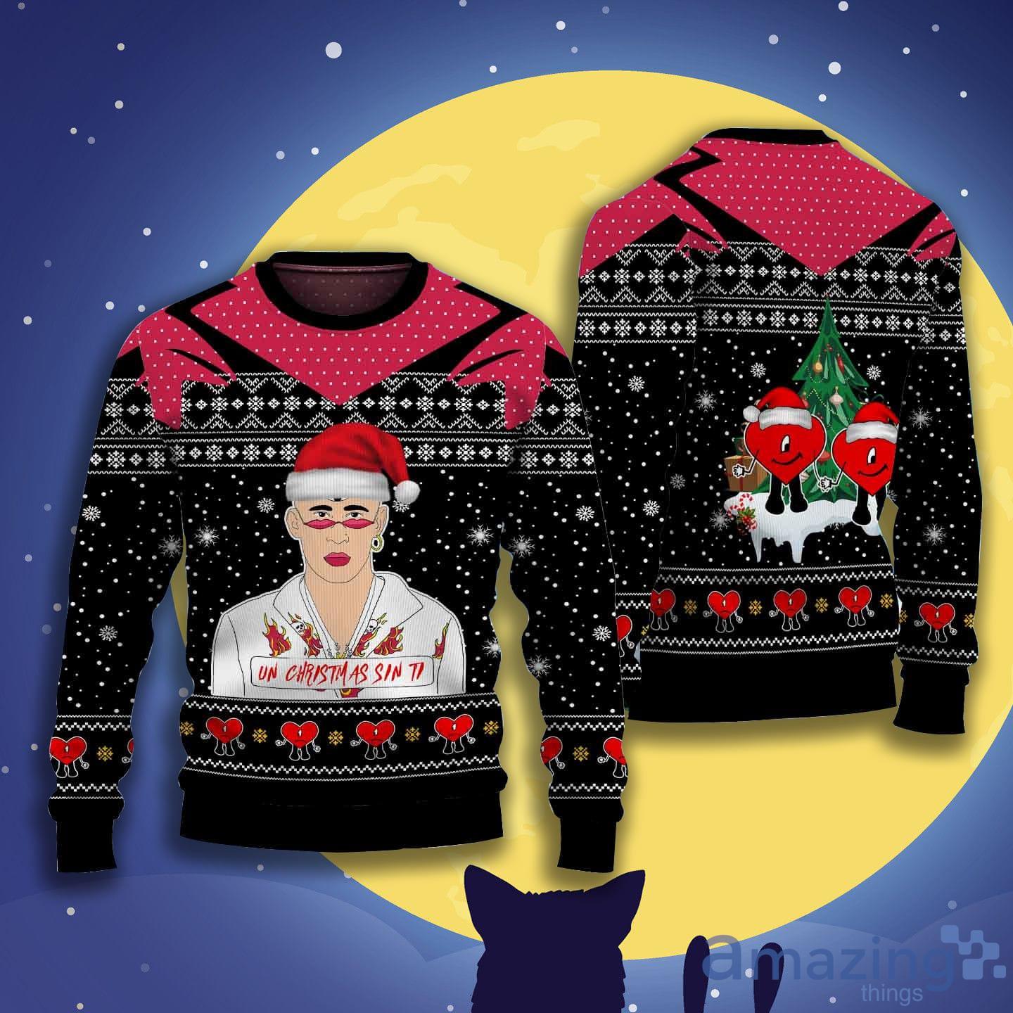 Un Christmas Sin Ti Sweater Santa Sad Heart Sweater Santa Bad Bunny Sweater Ugly Christmas Sweater Product Photo 1 Un Christmas Sin Ti Sweater Santa Sad Heart Sweater Santa Bad Bunny Sweater Ugly Christmas Sweater Product Photo 1