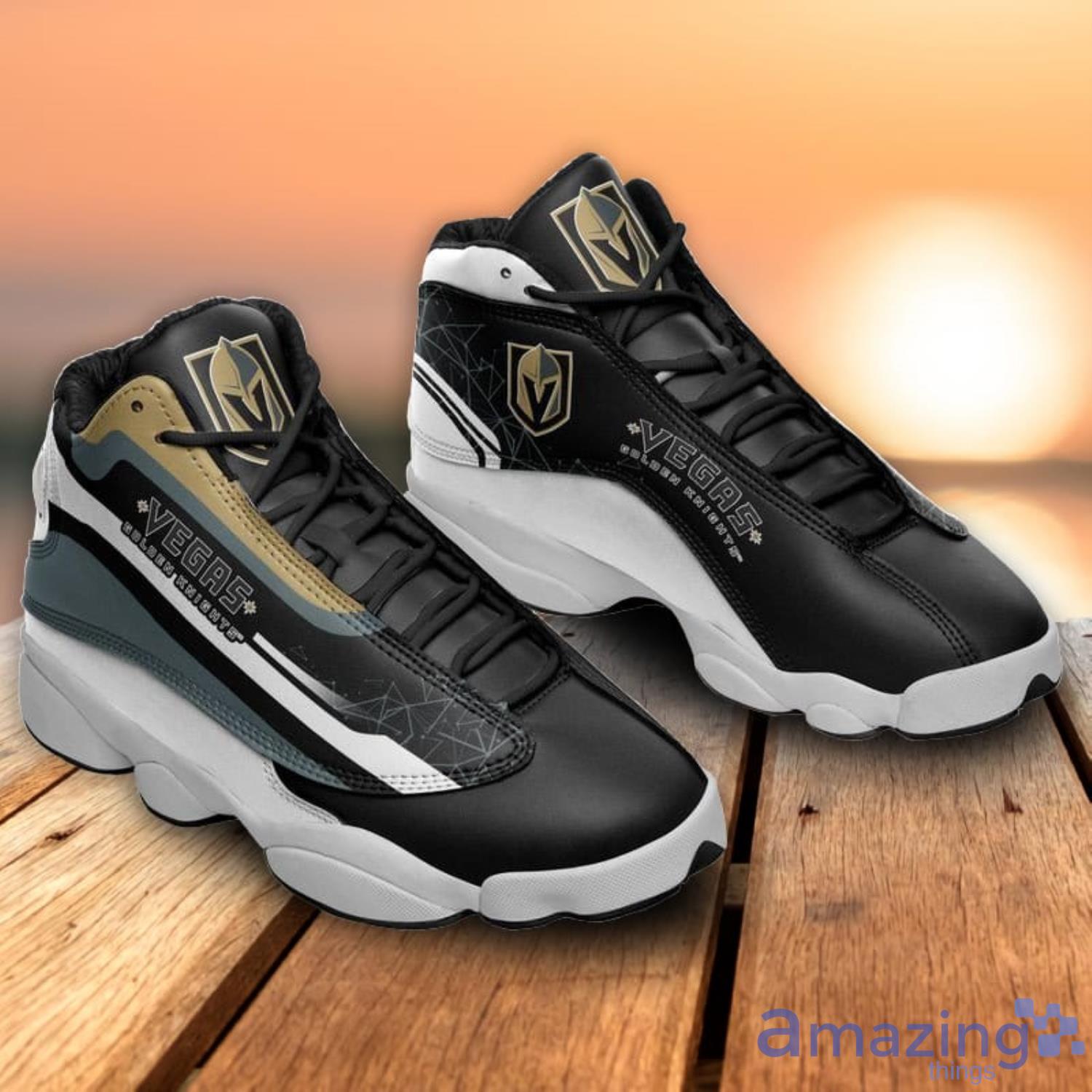 Vegas Golden Knights Air Jordan 13 Shoes For Fans Product Photo 1