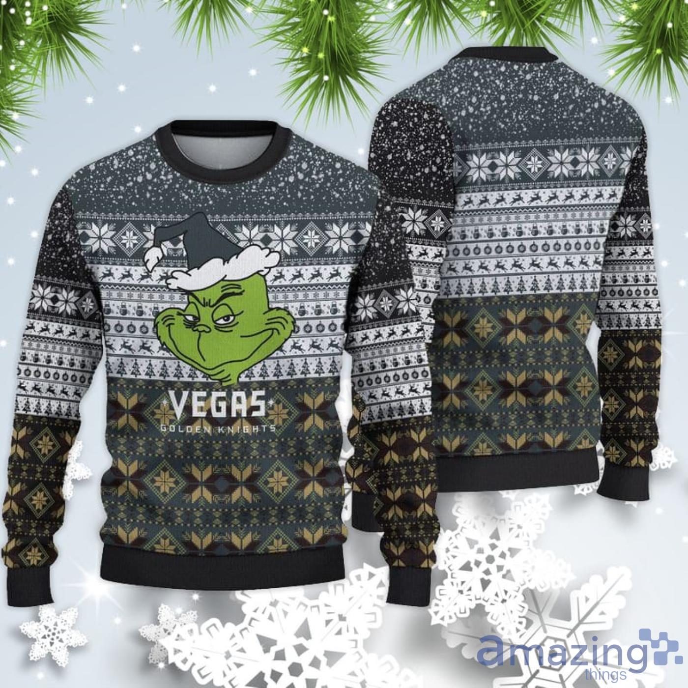 Vegas Golden Knights Christmas Grinch Sweater For Fans Product Photo 1
