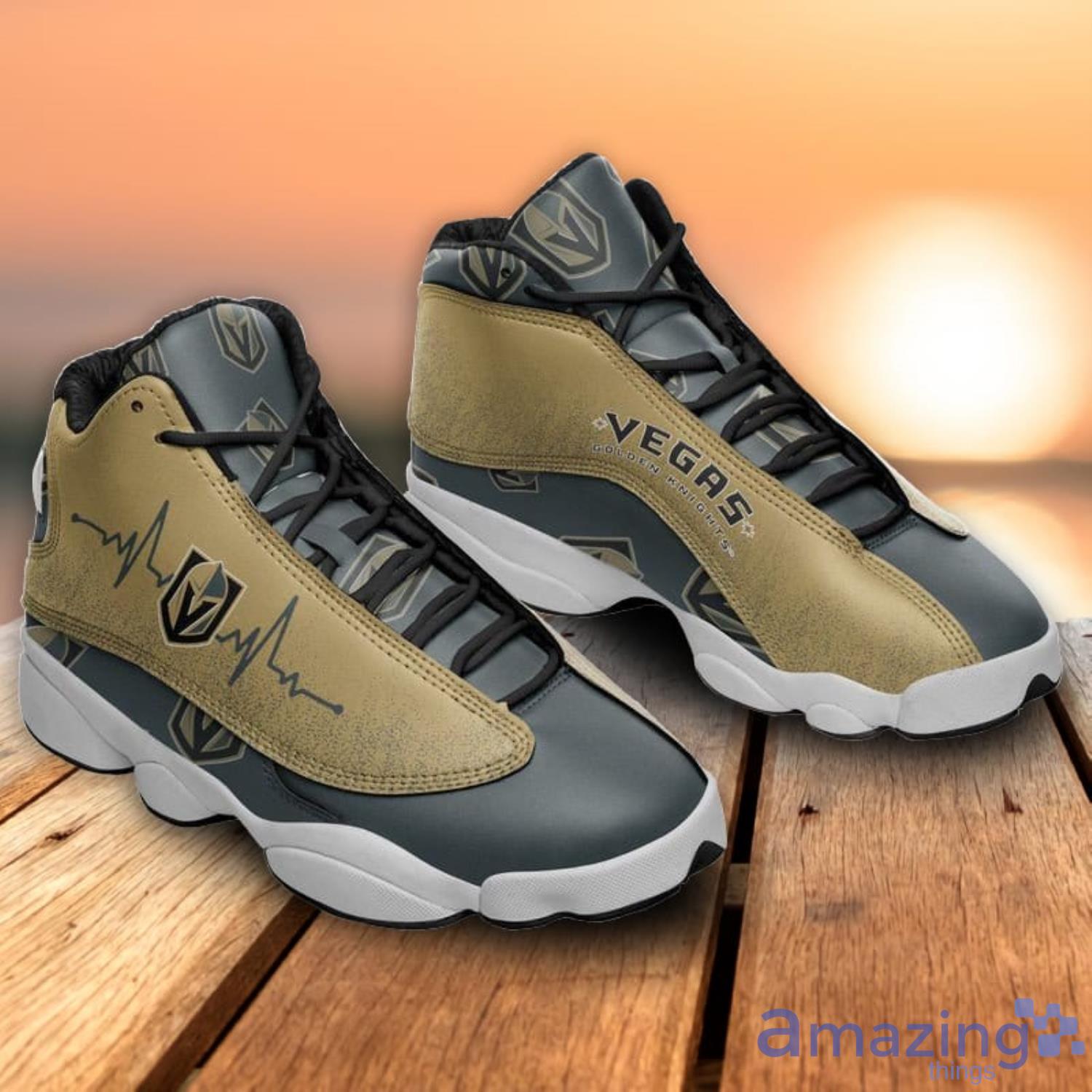 Vegas Golden Knights Heartbeat Air Jordan 13 Shoes For Fans Product Photo 1