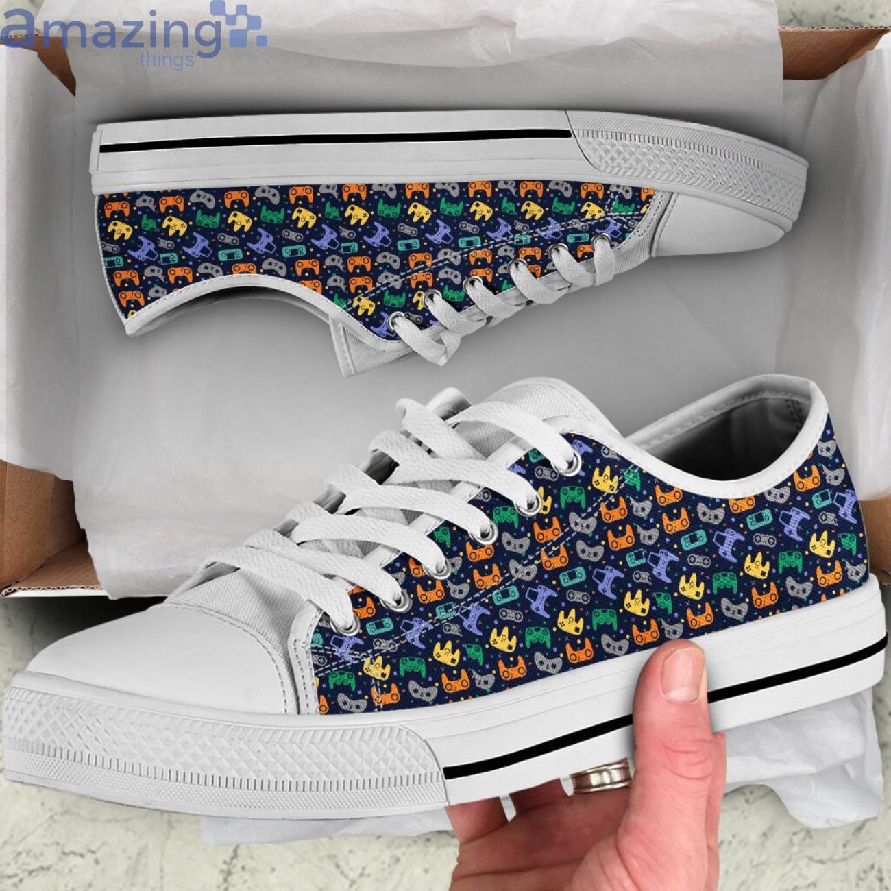 Video Game Controller Low Top Canvas Shoes Video Game Controller Shoes For Men And Women Product Photo 1 Video Game Controller Low Top Canvas Shoes Video Game Controller Shoes For Men And Women Product Photo 1