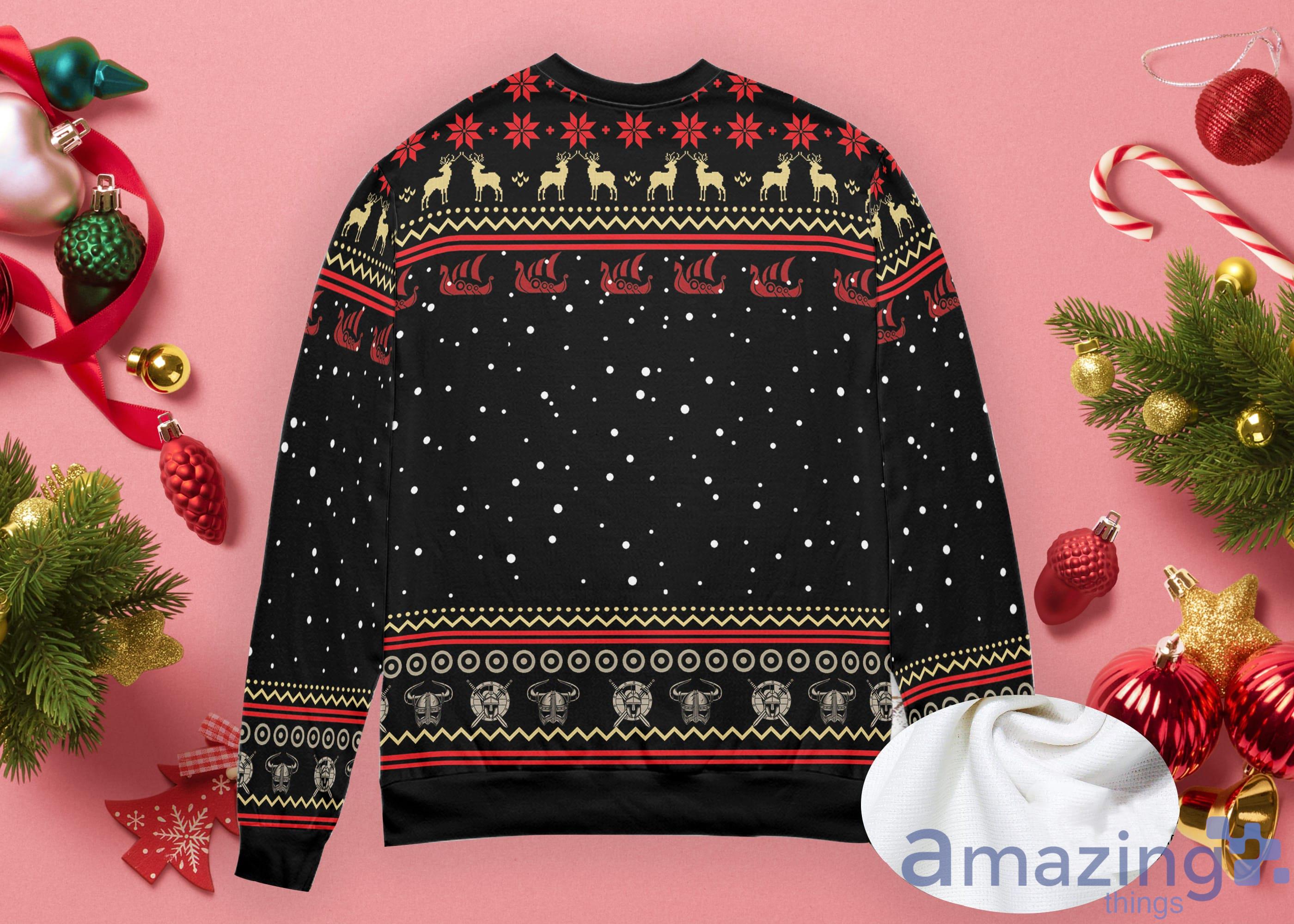 Viking Fa la la la Christmas Sweater Valhalla Ugly Christmas Sweater image Viking Fa la la la Christmas Sweater Valhalla Ugly Christmas Sweater Product Photo 3