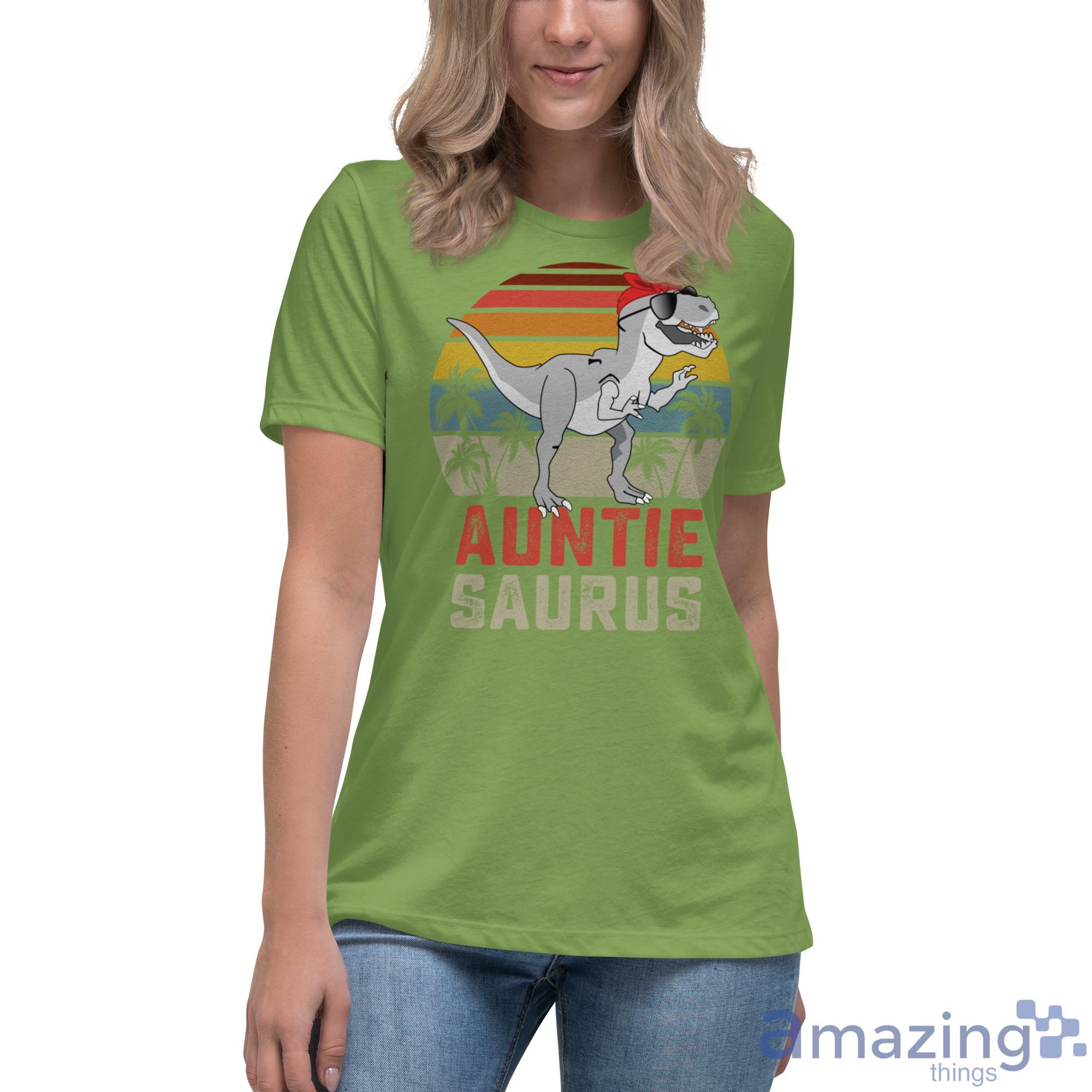 Vintage Auntie Saurus Shirt image Vintage Auntie Saurus Shirt - Womens Relaxed Short Sleeve Jersey Tee-1