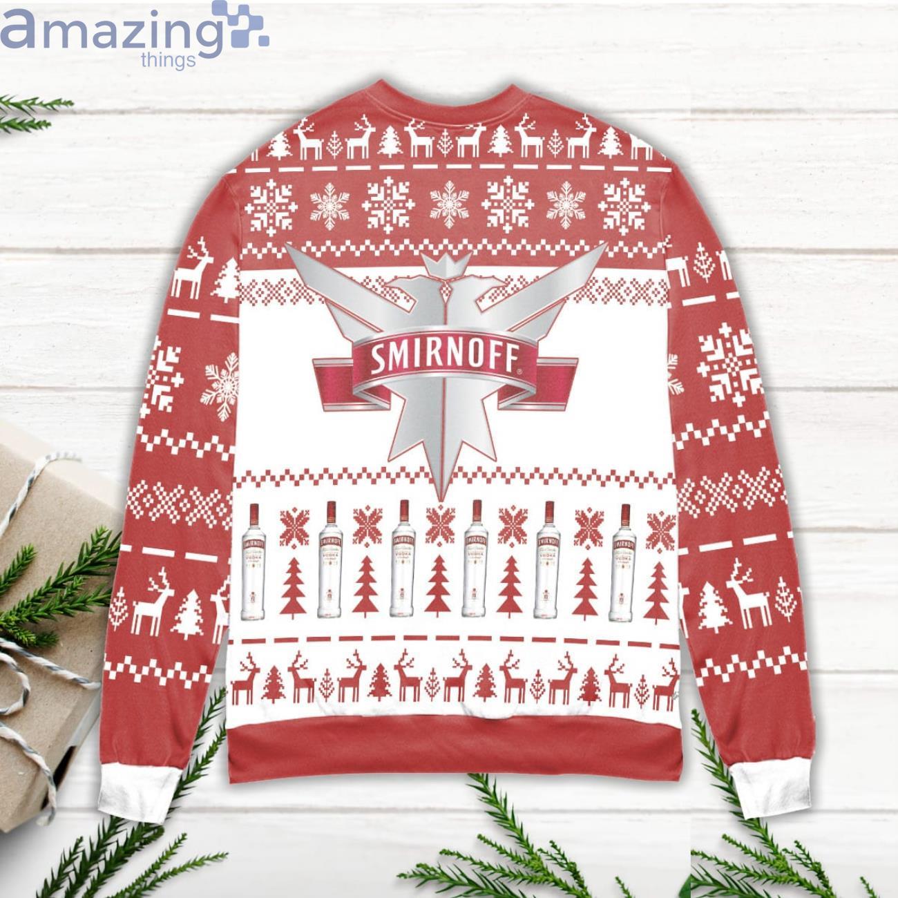Vodka Smirnoff Red Label Logo Ugly Christmas Sweater image Vodka Smirnoff Red Label Logo Ugly Christmas Sweater Product Photo 3