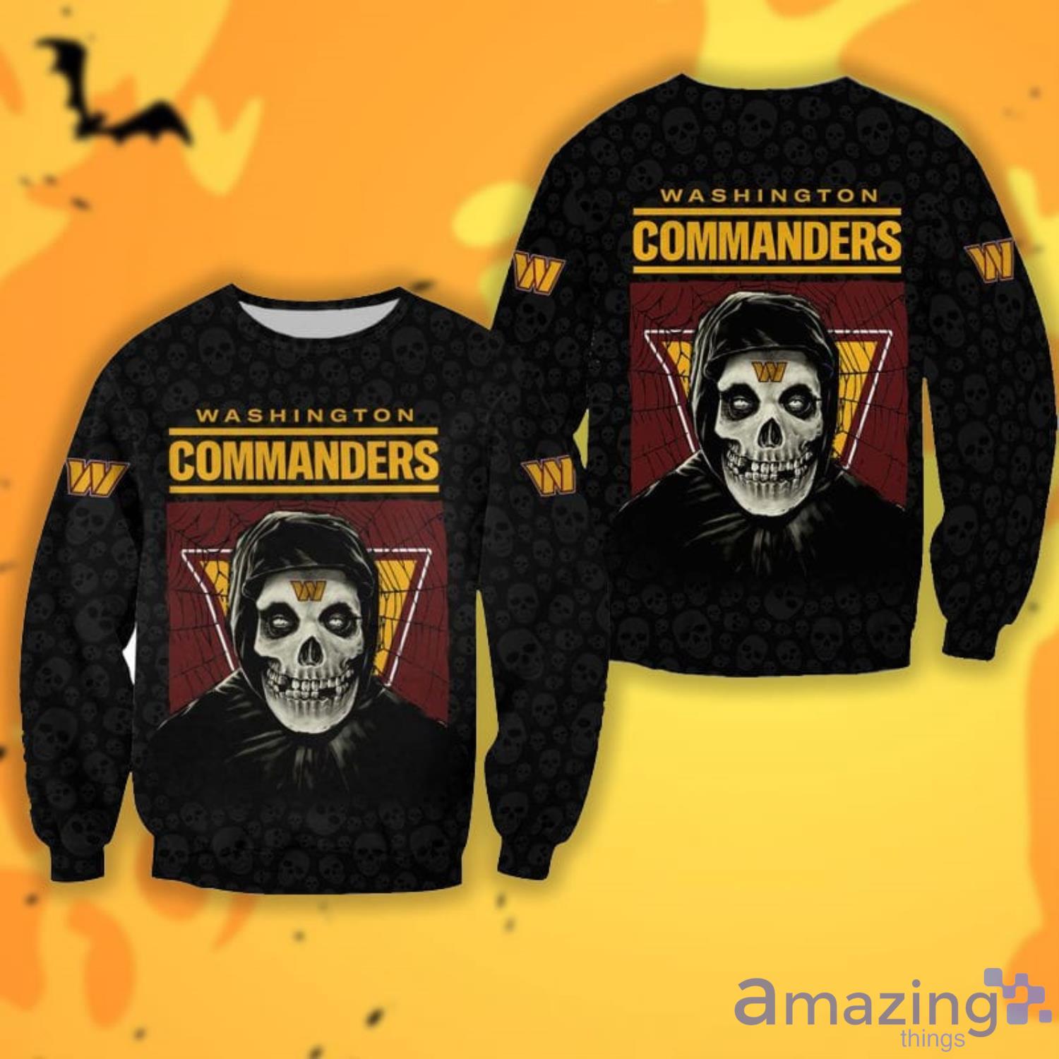 Washington Commanders Pumpskin Monster Halloween 3D All Over Printed Shirts