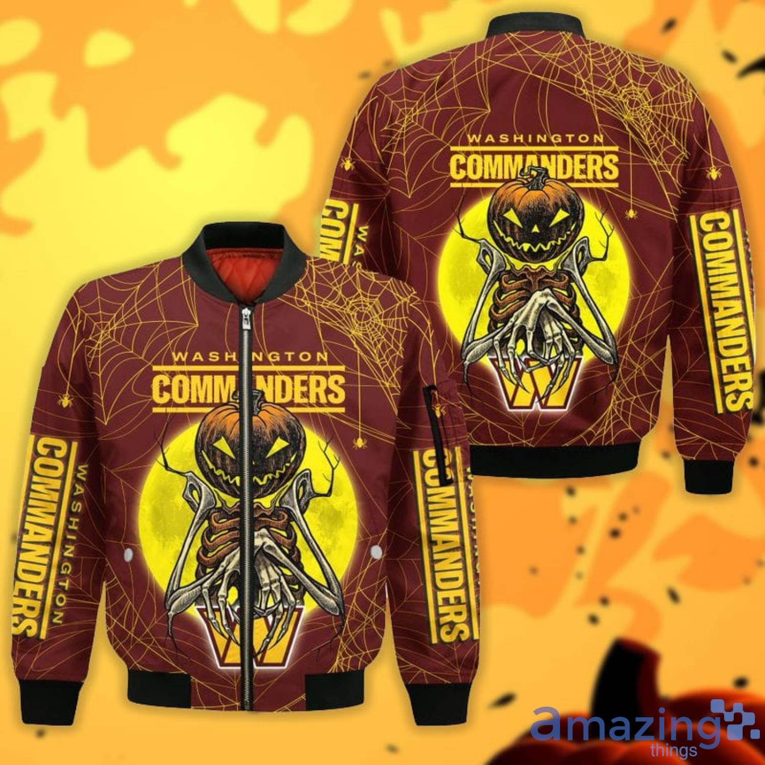 Washington Commanders Pumpskin Monster Halloween 3D All Over Printed Shirts