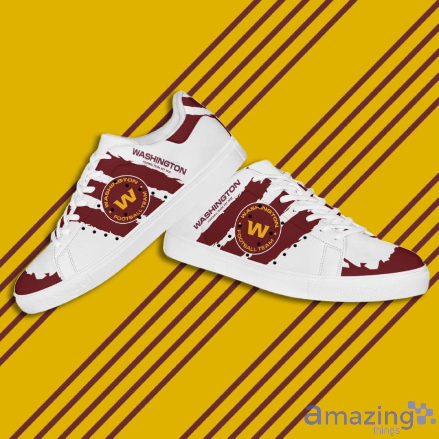 Washington Football Team NFL Black And White Skate Shoes image Washington Football Team NFL Black And White Skate Shoes Product Photo 3