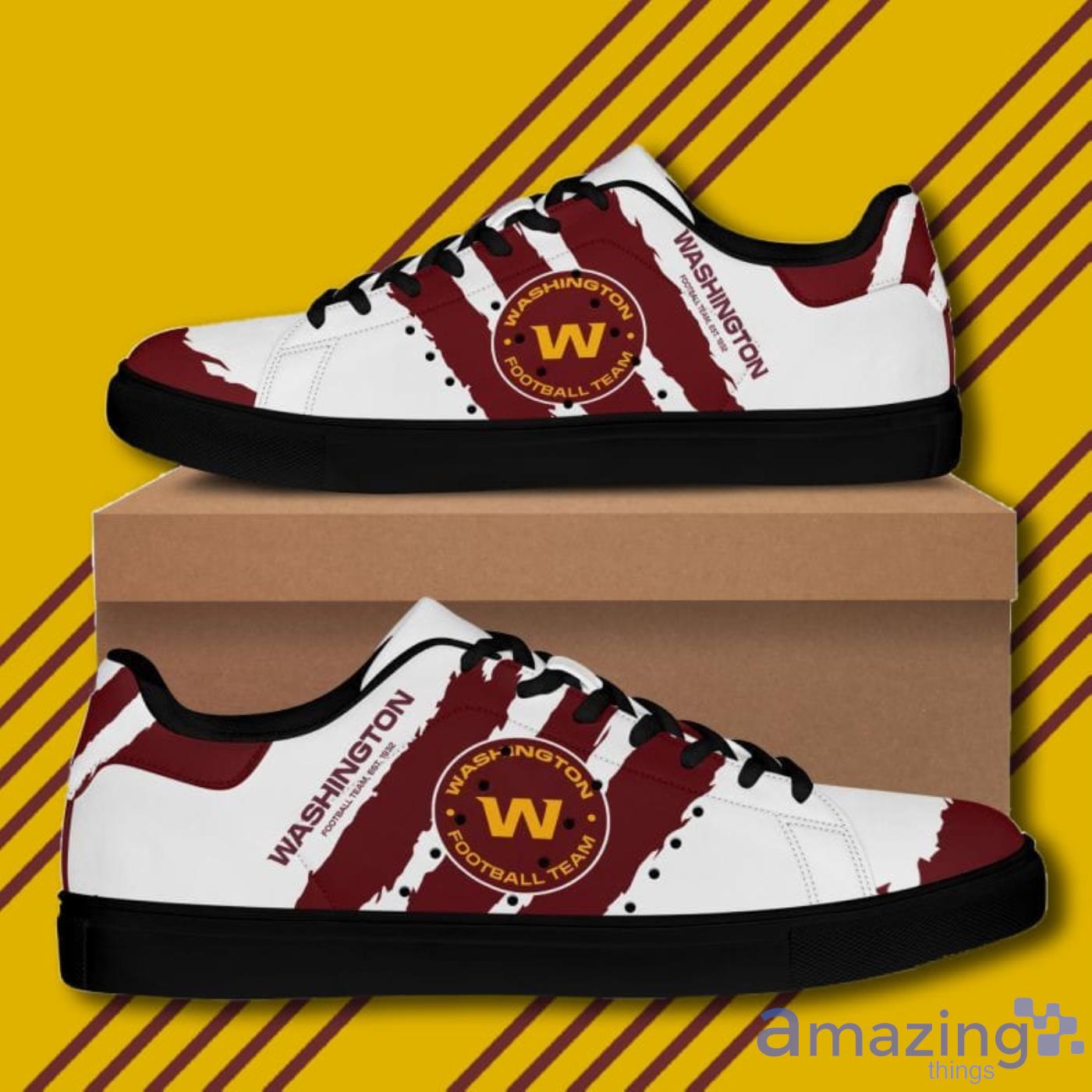 Washington Football Team NFL Black And White Skate Shoes image Washington Football Team NFL Black And White Skate Shoes Product Photo 5