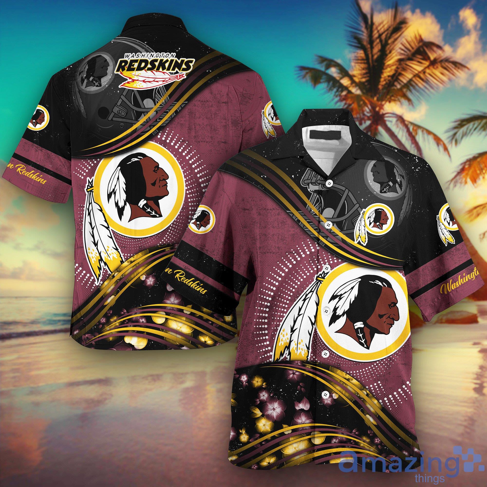 Washington Redskins NFL Graphic Design Short Sleeves Hawaiian Shirt