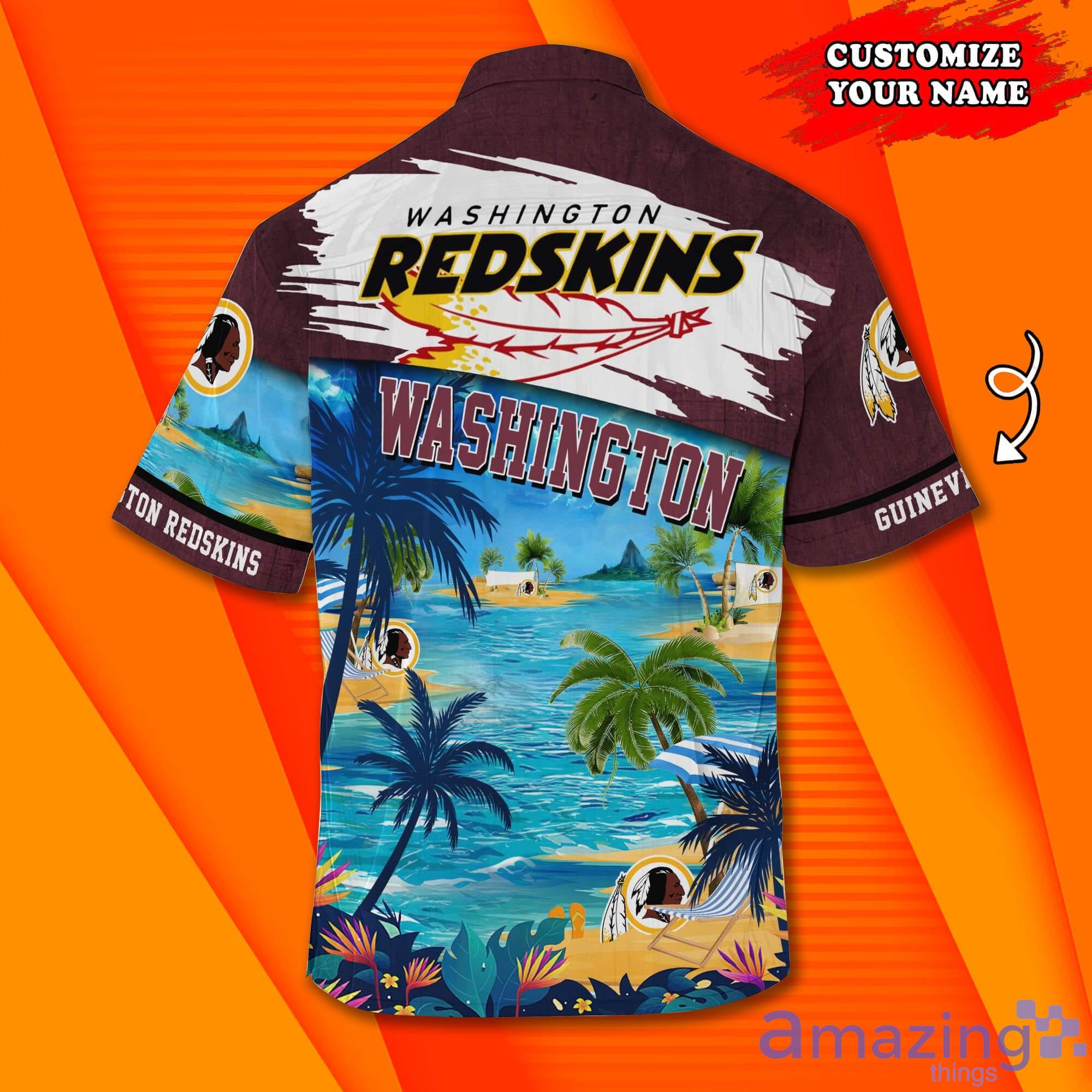 Washington Redskins NFL Custom Name Hawaiian Shirt Summer Shirt Product Photo 1