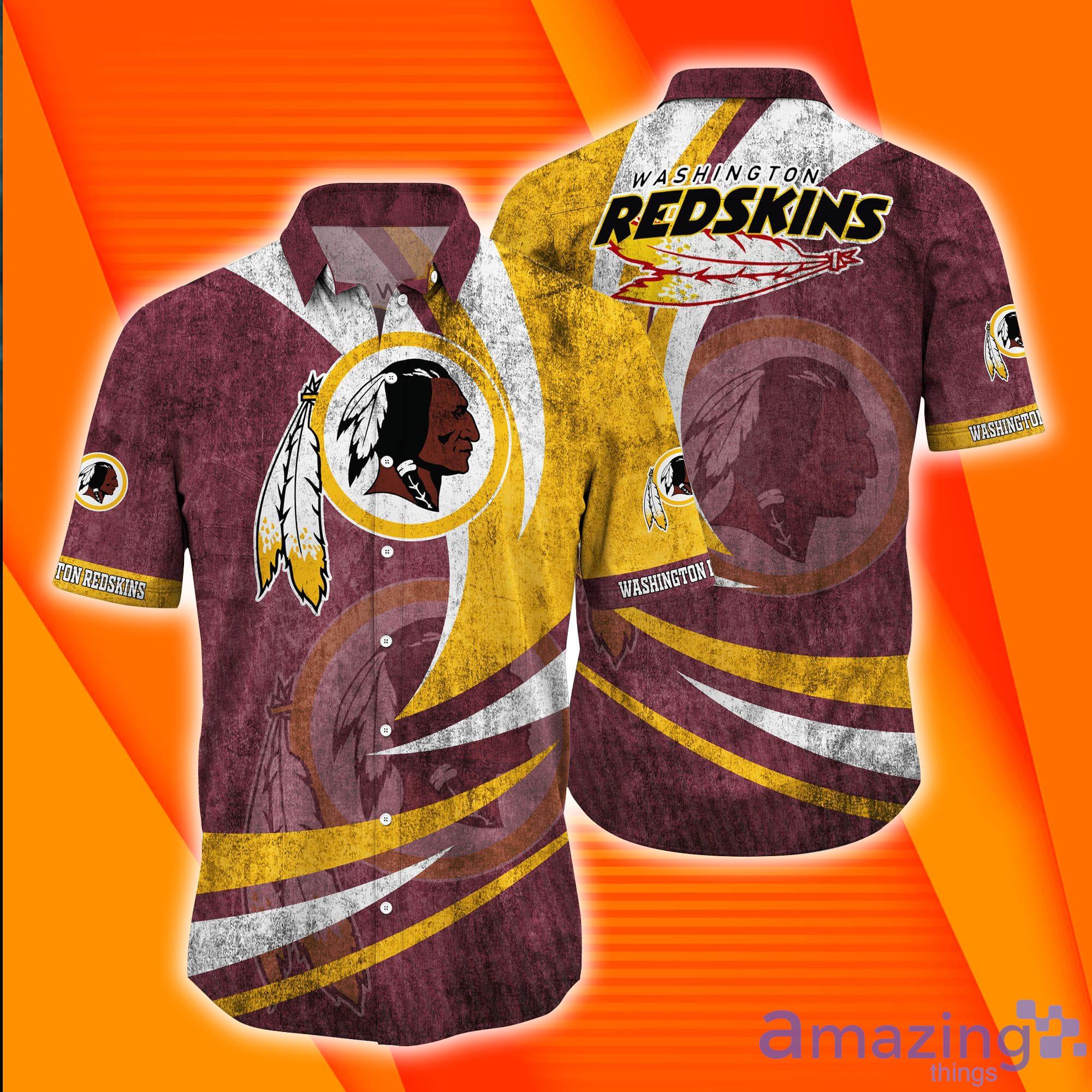 Washington Redskins NFL Dirty Grunge Short Sleeves Hawaiian Shirt Product Photo 1