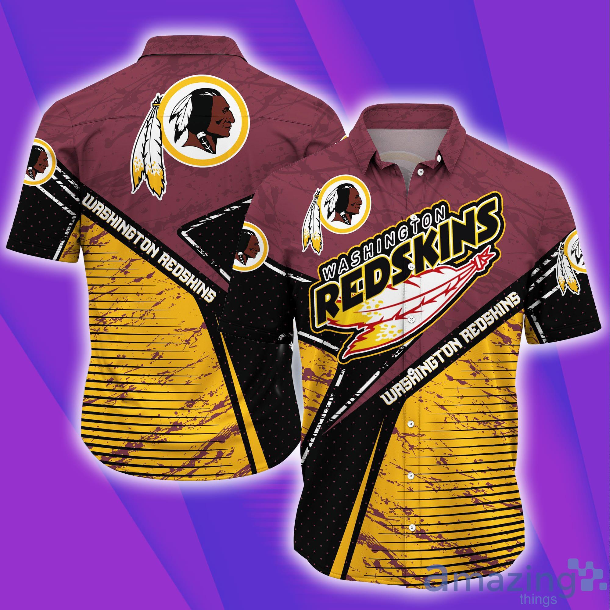 Washington Redskins NFL Grunge Texture Short Sleeves Hawaiian Shirt Product Photo 1