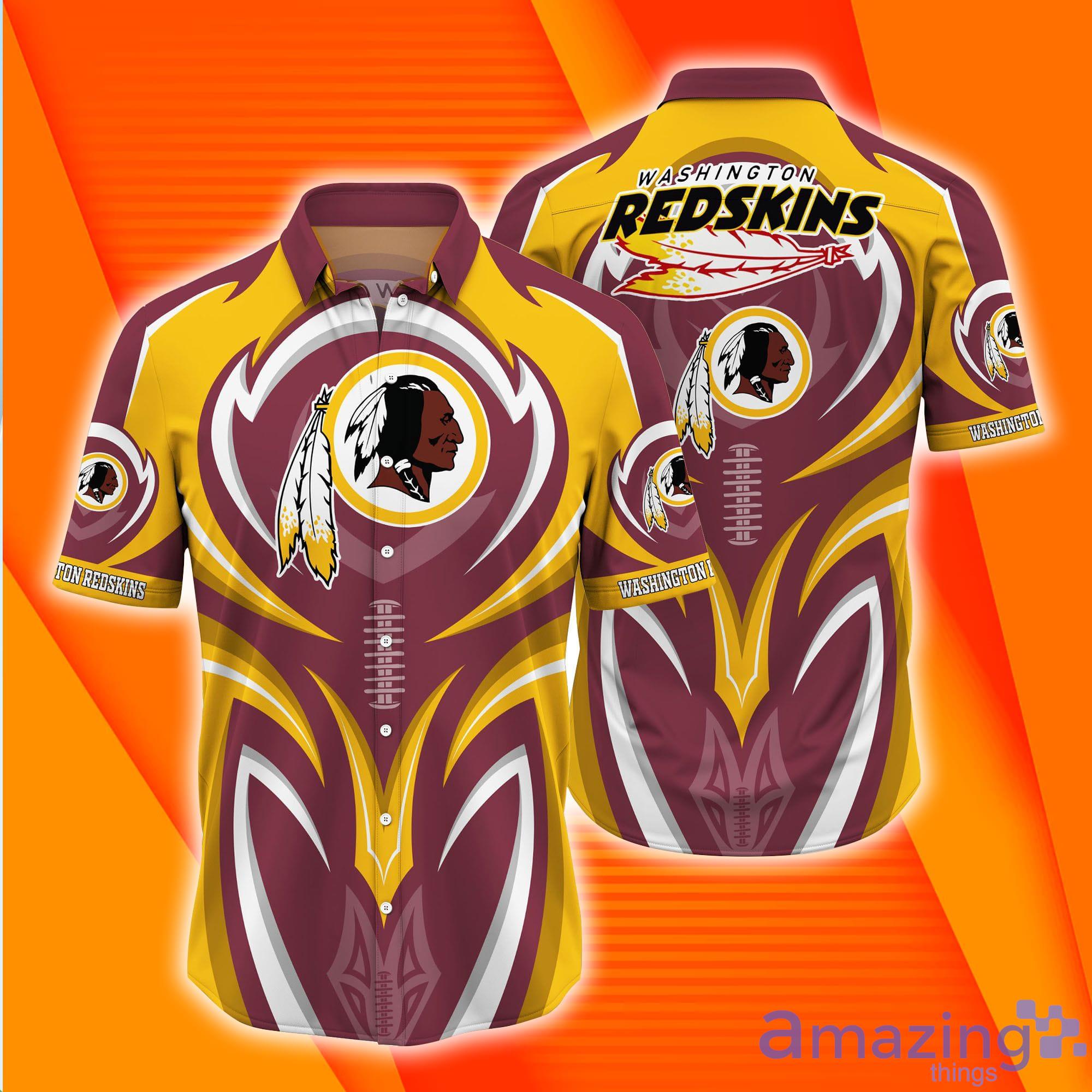 Washington Redskins NFL Yellow Short Sleeves Hawaiian Shirt Product Photo 1