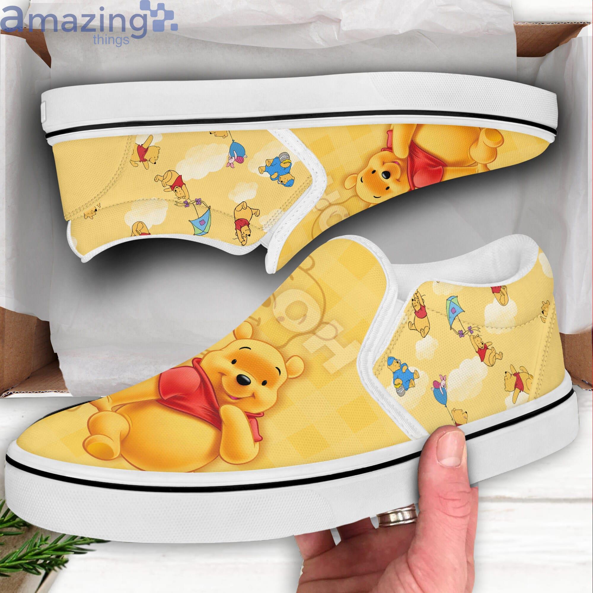 Winnie The Pooh Yellow Patterns Disney Cartoon Slip On Shoes Product Photo 1 Winnie The Pooh Yellow Patterns Disney Cartoon Slip On Shoes Product Photo 1