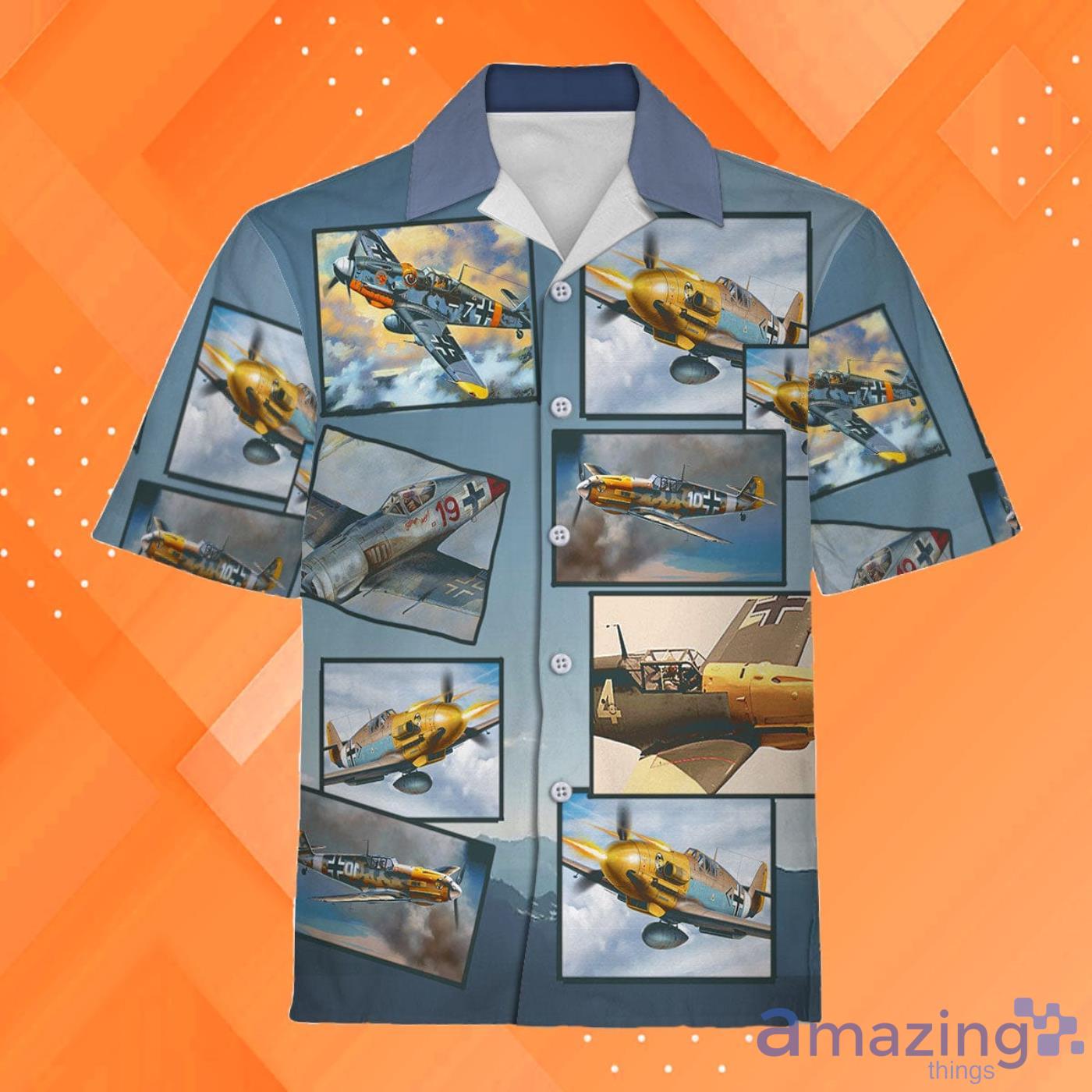 World War III Messerschmitt BF09 Aircraft Aloha Print Hawaiian Shirt Product Photo 1 World War III Messerschmitt BF09 Aircraft Aloha Print Hawaiian Shirt Product Photo 1