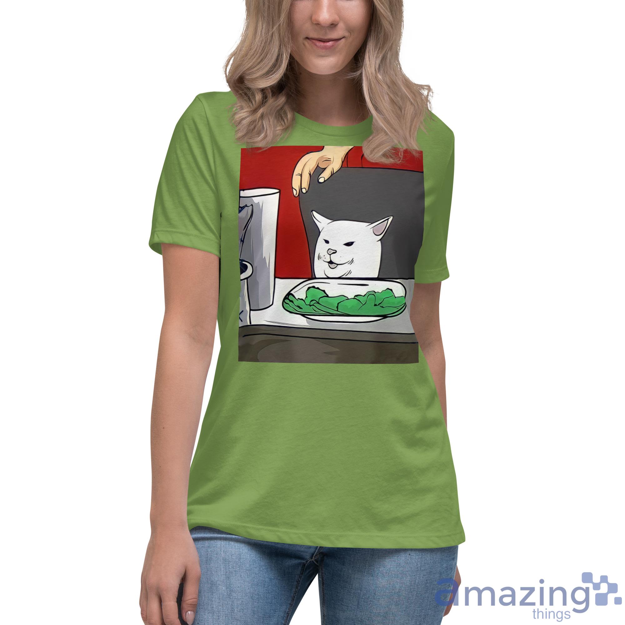 Yelling Cat Shirt image Yelling Cat Shirt - Womens Relaxed Short Sleeve Jersey Tee-1