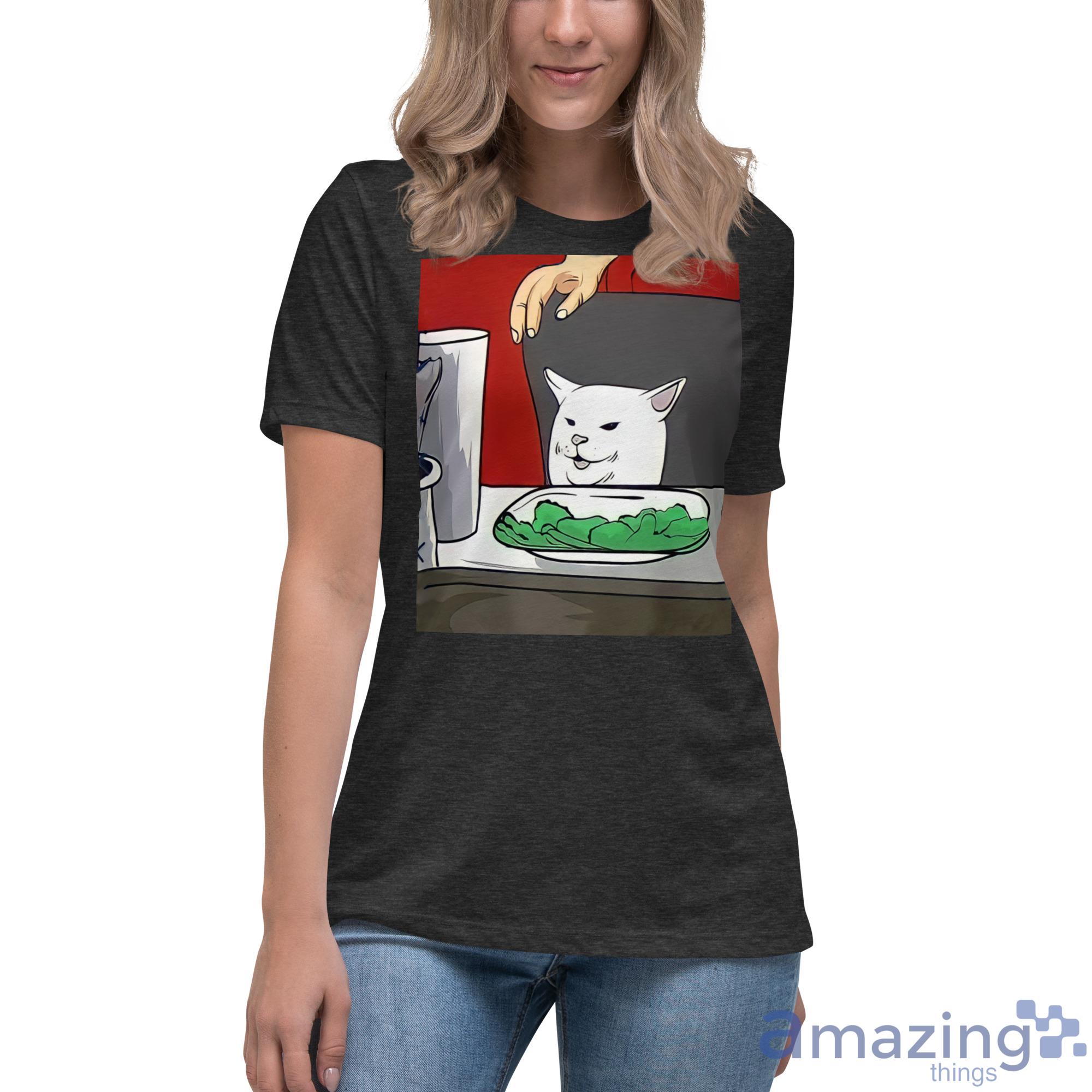 Yelling Cat Shirt image Yelling Cat Shirt - Womens Relaxed Short Sleeve Jersey Tee