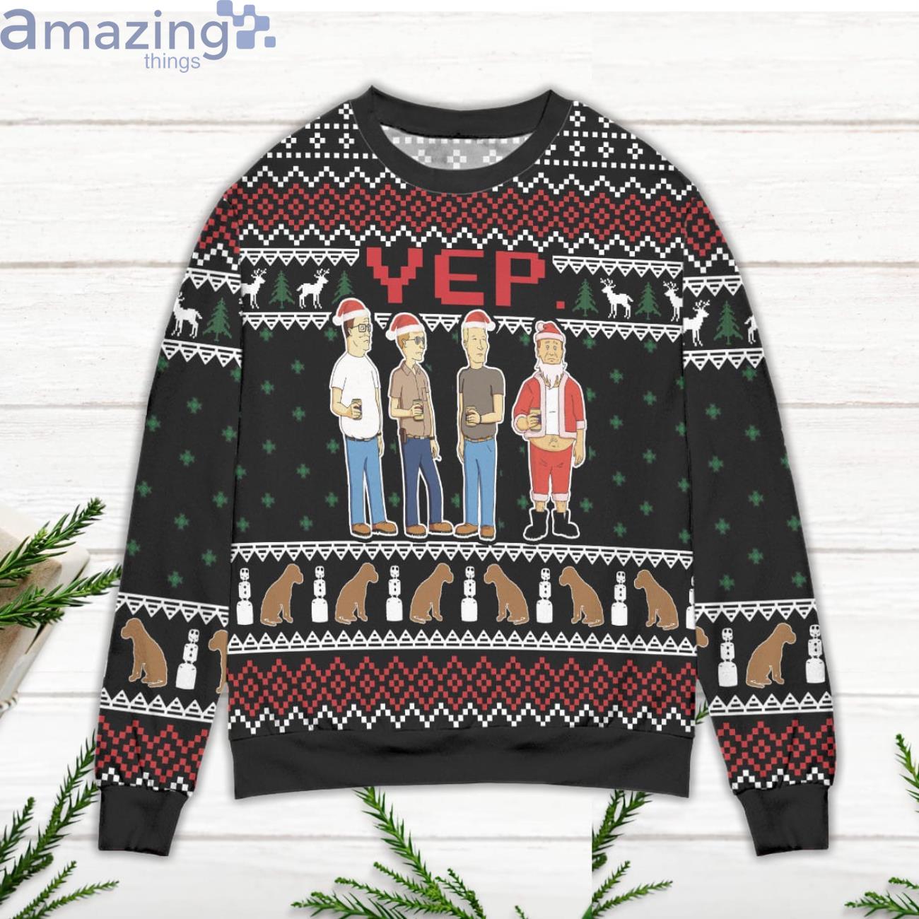YEP Cartoon Graphics Snowflake Pattern Ugly Christmas Sweater image YEP Cartoon Graphics Snowflake Pattern Ugly Christmas Sweater Product Photo 2