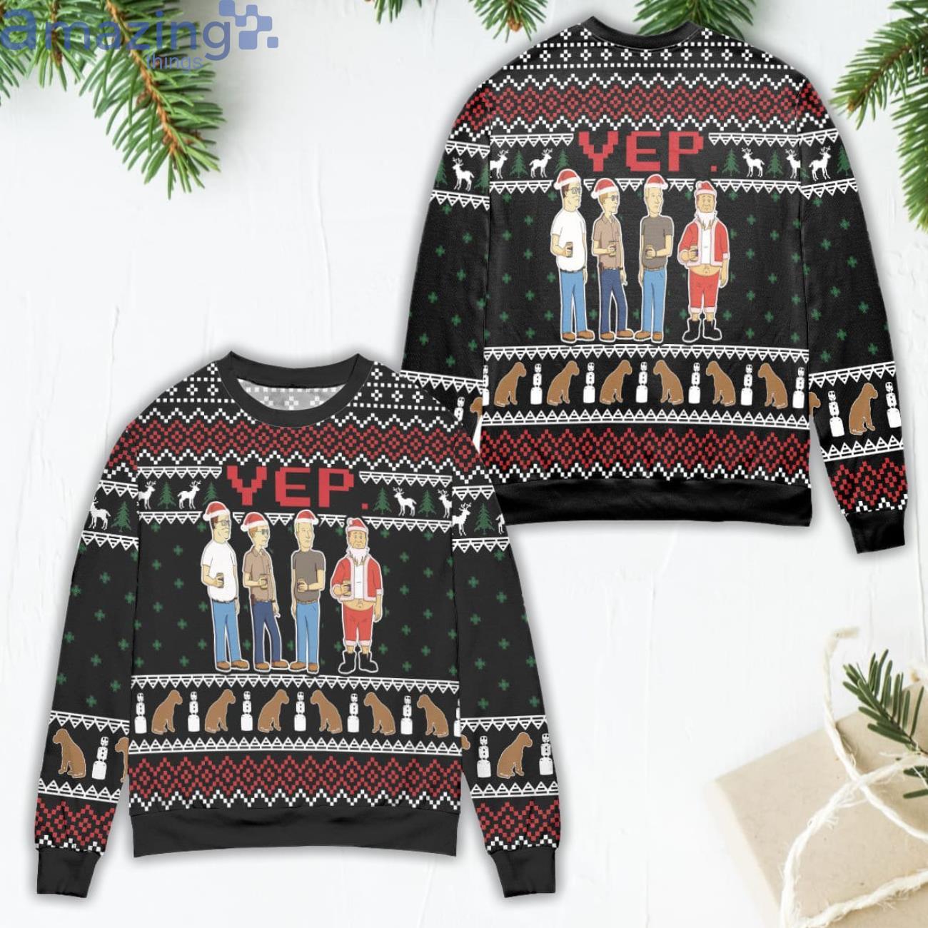 YEP Cartoon Graphics Snowflake Pattern Ugly Christmas Sweater Product Photo 1 YEP Cartoon Graphics Snowflake Pattern Ugly Christmas Sweater Product Photo 1