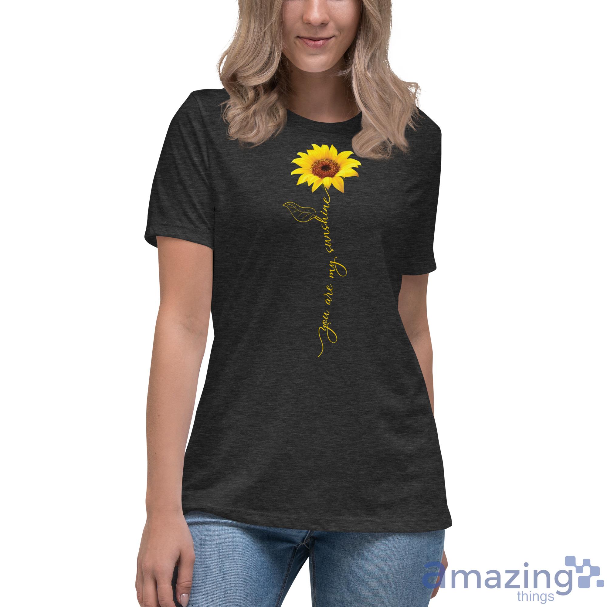 You Are My Sunshine Sunflower Shirt image You Are My Sunshine Sunflower Shirt - Womens Relaxed Short Sleeve Jersey Tee