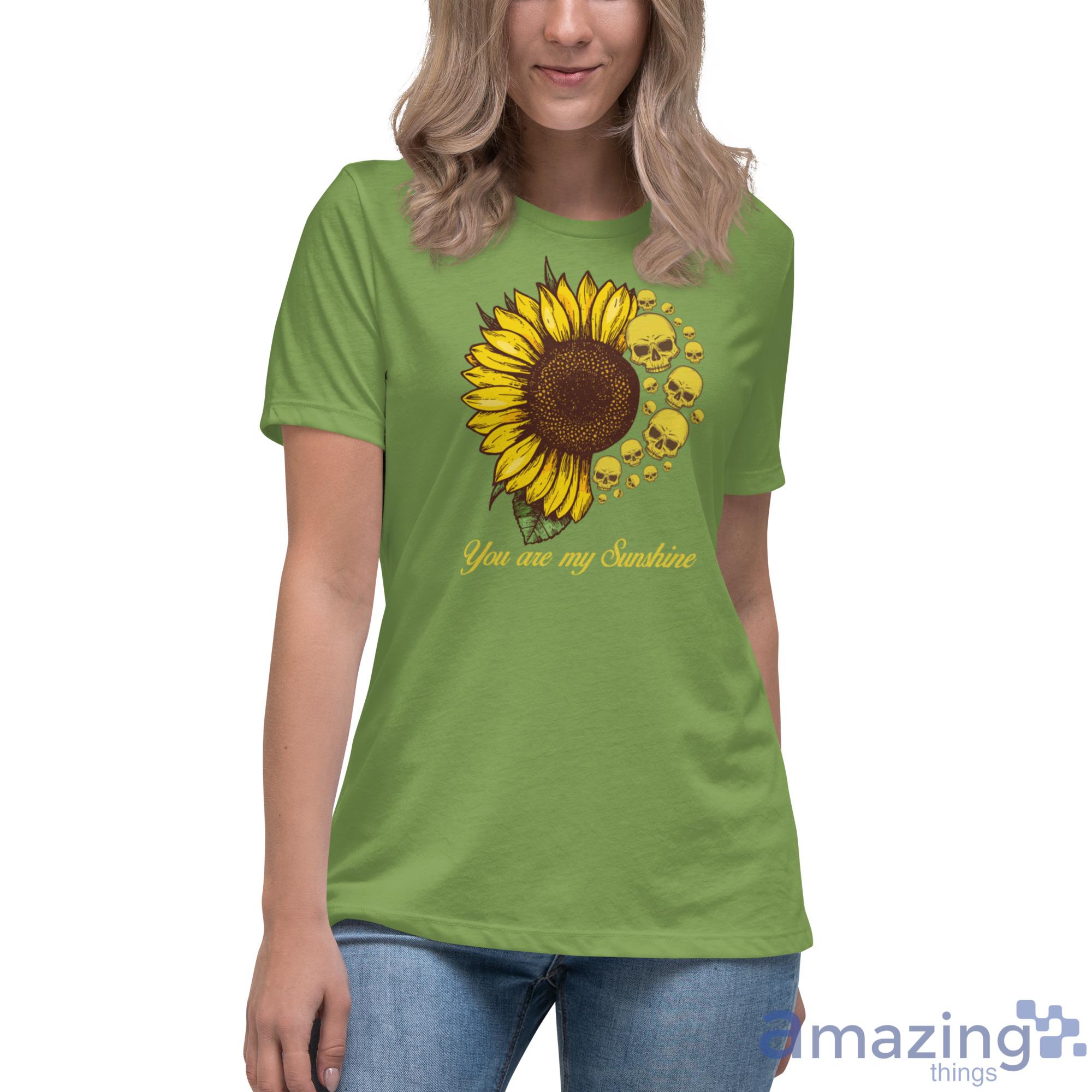 You Are My Sunshine Sunflower Sull Shirt image You Are My Sunshine Sunflower Sull Shirt - Womens Relaxed Short Sleeve Jersey Tee-1